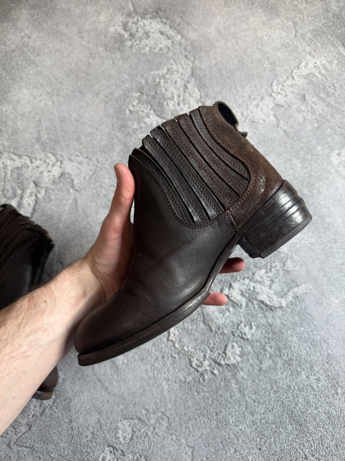 Designer × MoMA MOMA 37size leather brown shoes boots ankle cowboy biker Size US 7 / IT 37 - 13 Thumbnail