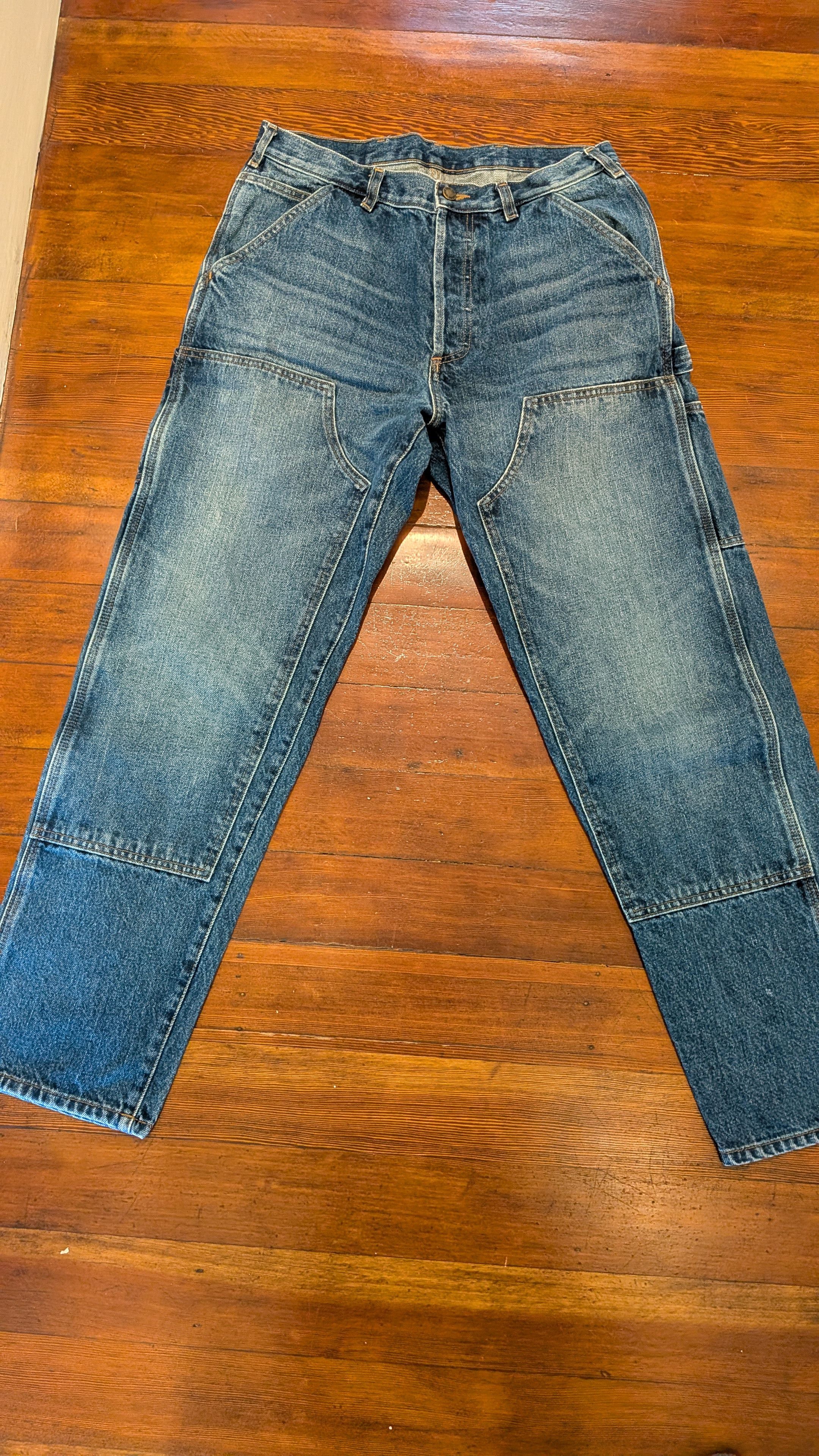 One of These Days One of These Days Vintage Faded Carpenter Jeans double knee Size US 32 / EU 48 - 1 Thumbnail