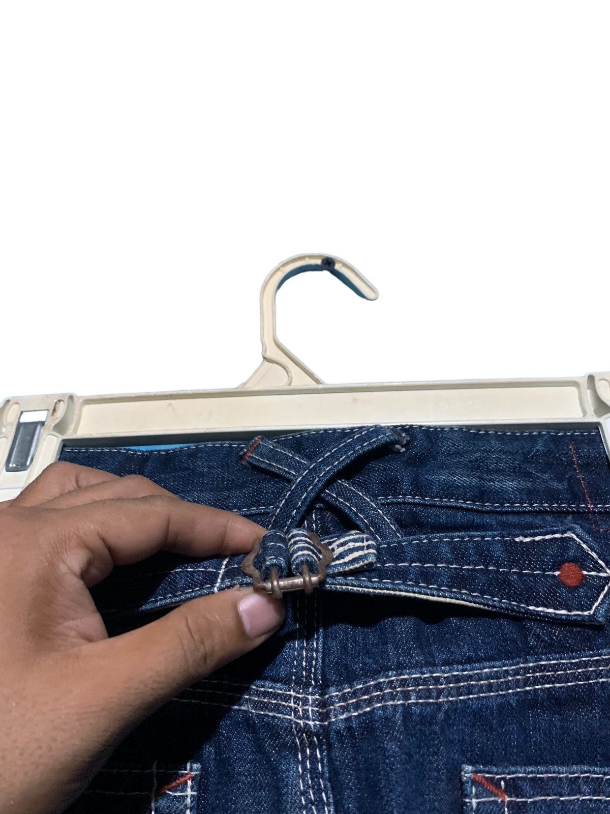Japanese Brand Betty Smith japan carpenter buckle back denim skirt Size 30" / US 8 / IT 44 - 7 Thumbnail