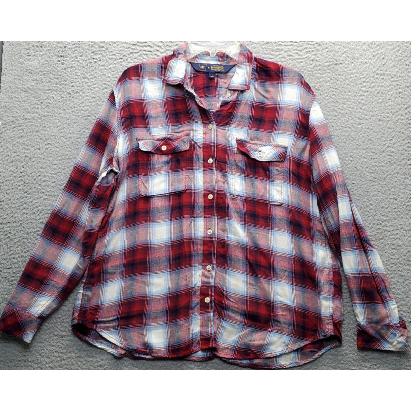Gap Gap Pendleton Shirt Women L Multi Plaid Detail Chest Pocket Collar Button Up Size L / US 10 / IT 46 - 2 Thumbnail