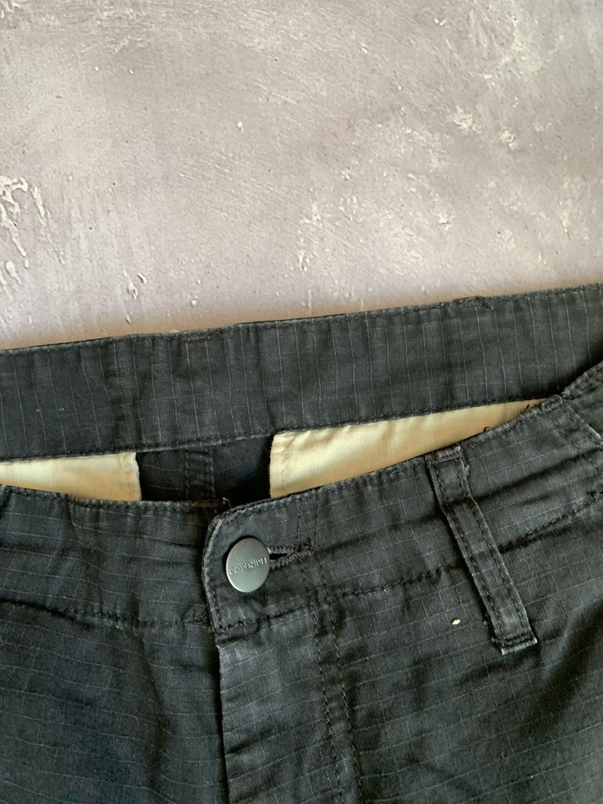 Carhartt 👀VINTAGE CARHARTT WIP FADED REGULAR CARGO PANTS BLACK Size US 29 - 8 Thumbnail