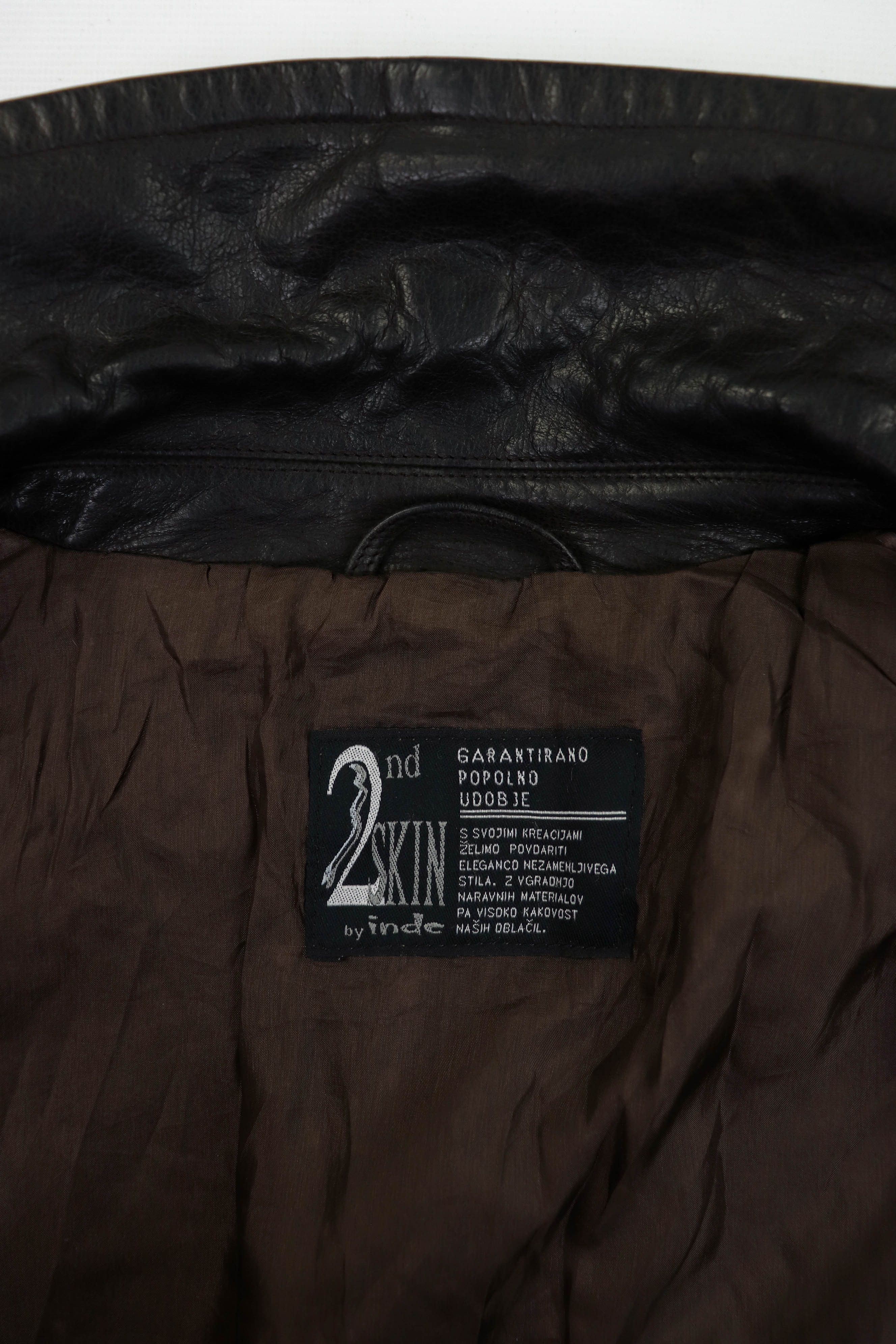 Genuine Leather 2nd Skin by inde Dark Brown Heavy Leather Coat Jacket Size US M / EU 48-50 / 2 - 15 Thumbnail