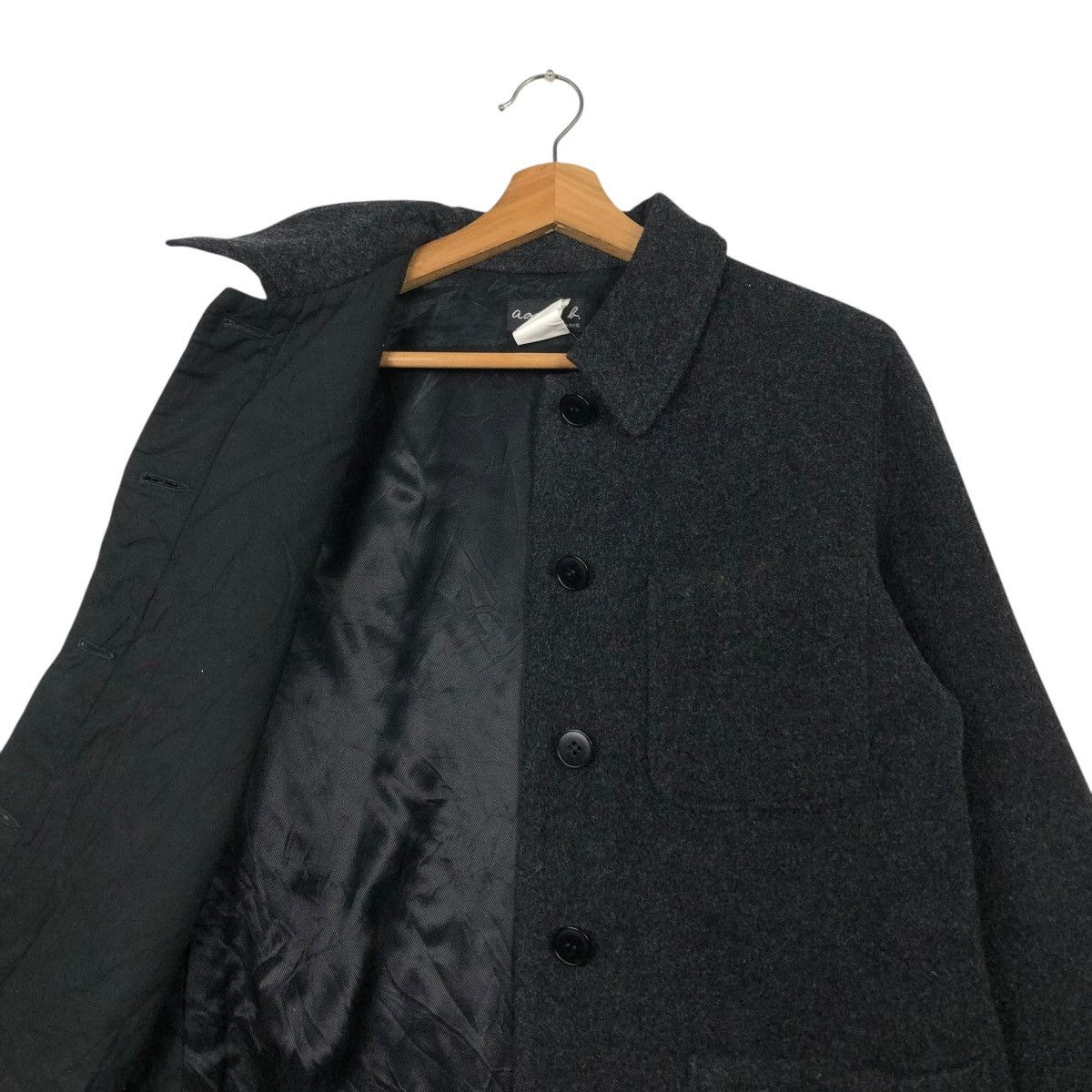 agnes b. 🔥VINTAGE WOOL BUTTON JACKET WORKER AGNES B. Size US S / EU 44-46 / 1 - 12 Thumbnail