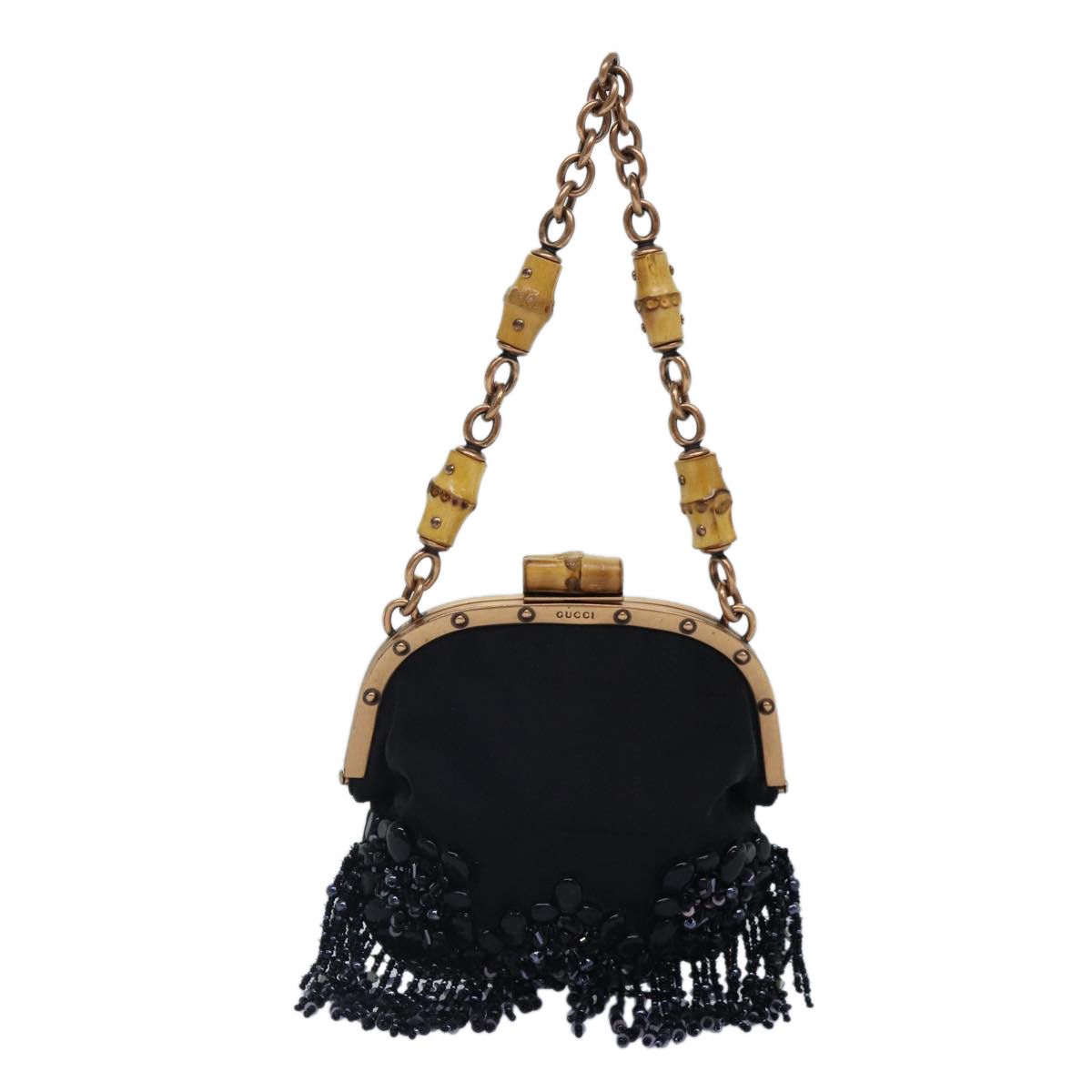 Gucci Bamboo Black Canvas Clutch Bag (Pre-Owned) Size ONE SIZE - 1 Thumbnail