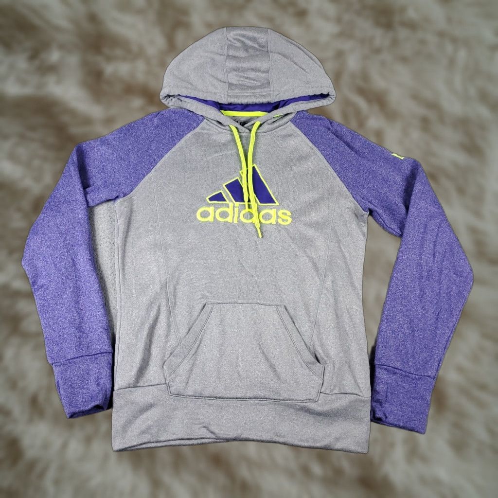 Adidas VINTAGE Adidas Women's Hoodie Pullover Sweatshirt Small Gray Logo Casual Activewear Winter Women Size S / US 4 / IT 40 - 1 Thumbnail