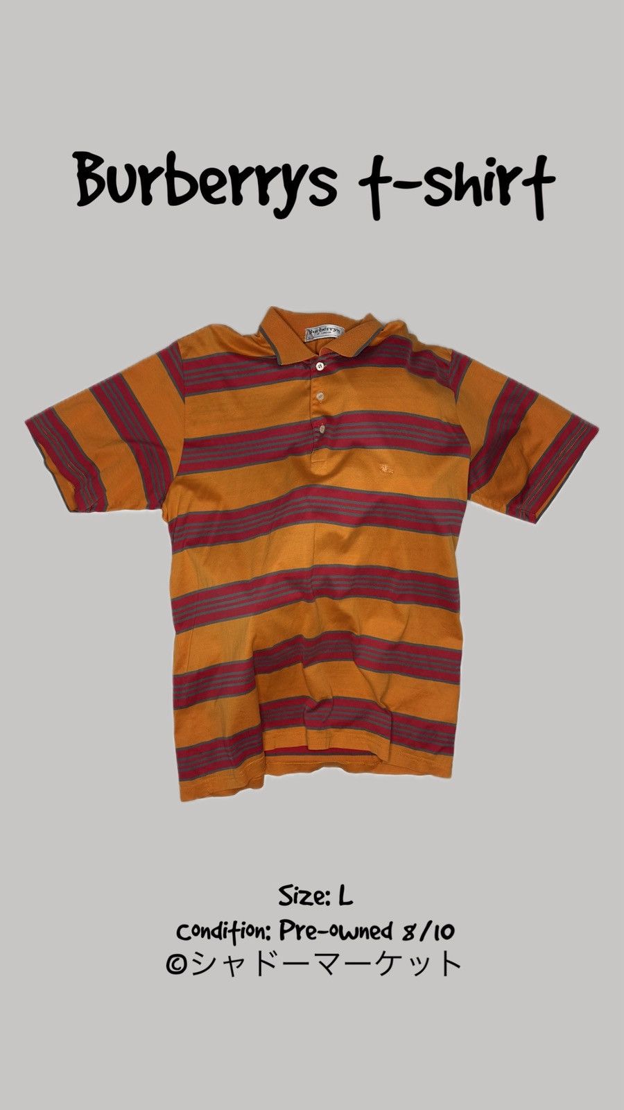 Burberry × Vintage Burberrys Polo T-Shirt L Size Vintage 90’s Made in Italy Size US L / EU 52-54 / 3 - 1 Thumbnail