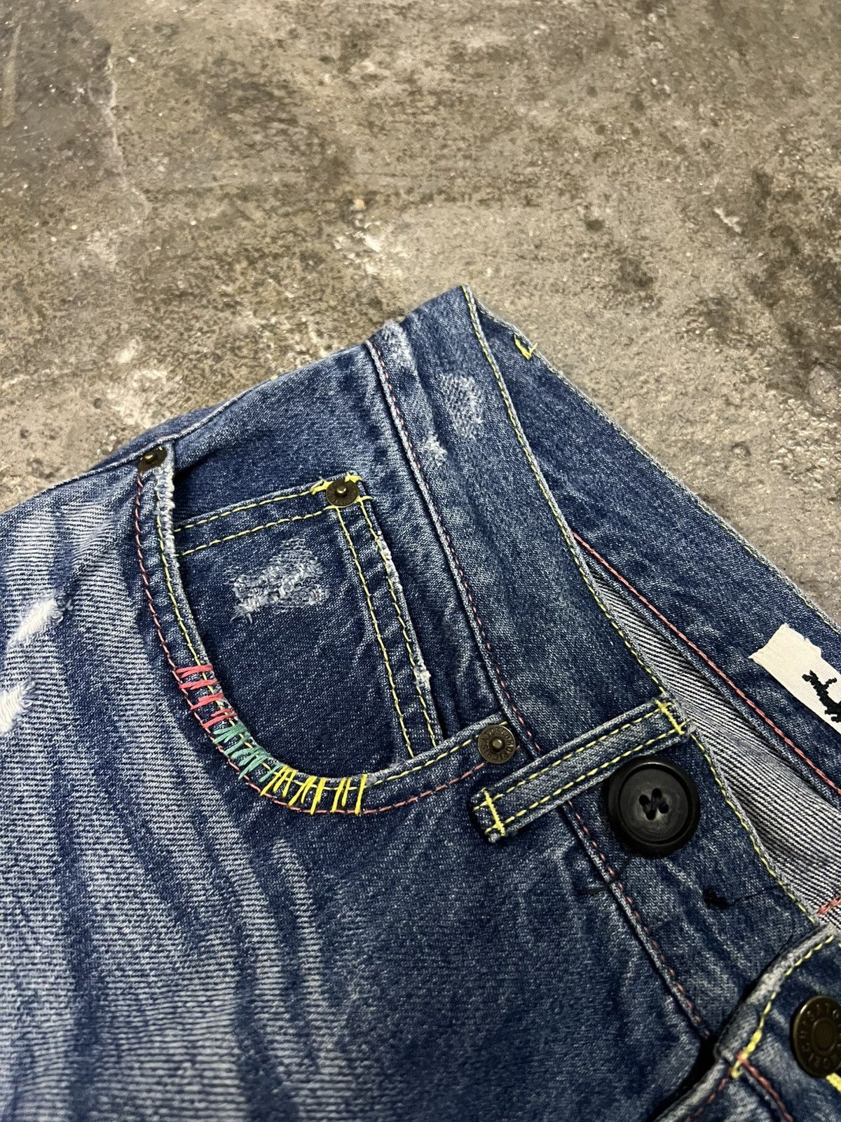 Japanese Brand TSUMORI CHISATO BY ISSEY MIYAKE DISTRESSED JEAN Size US 31 - 11 Thumbnail