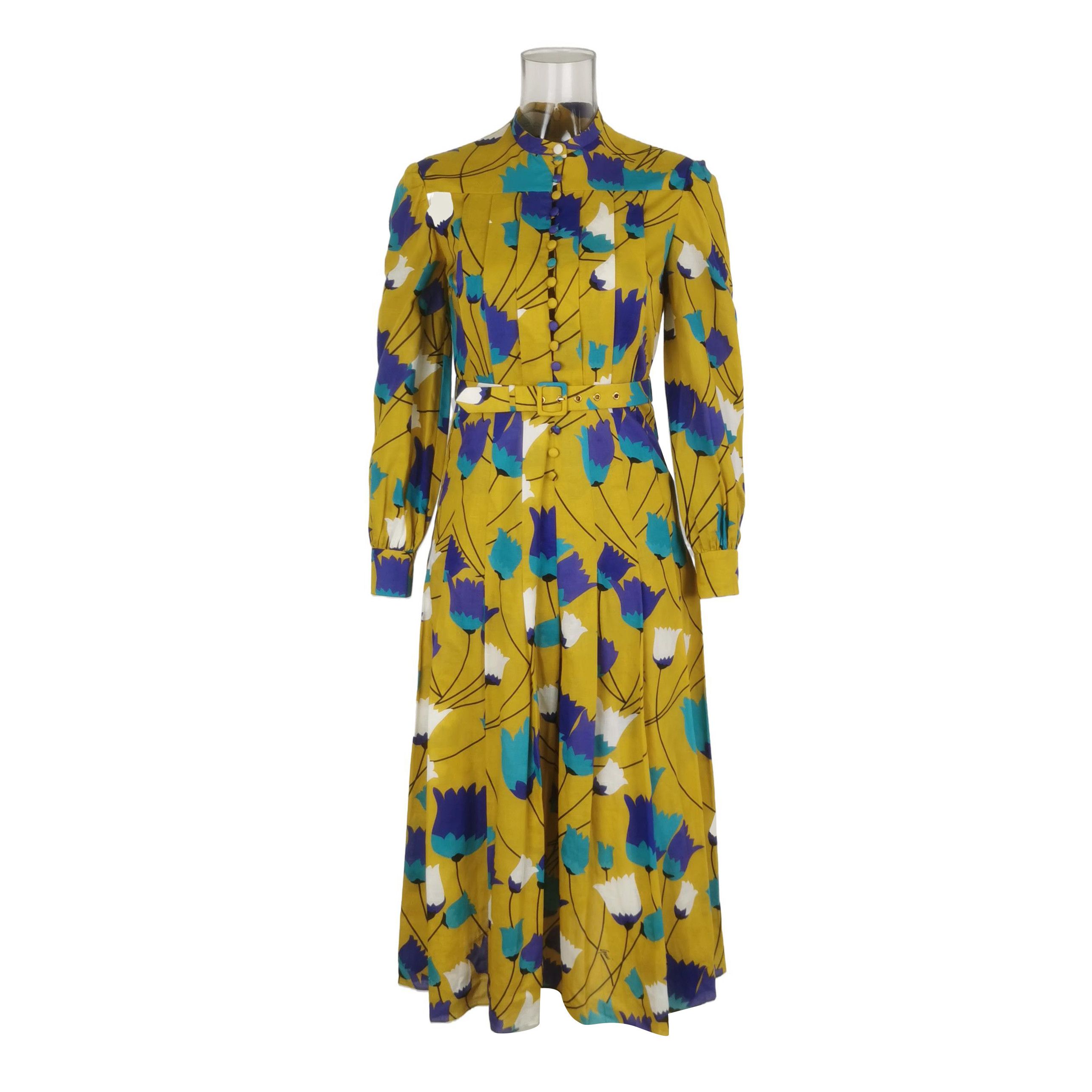Gucci Gucci Floral Print Belted Midi Dress Size 36 Size XS / US 0-2 / IT 36-38 - 1 Thumbnail