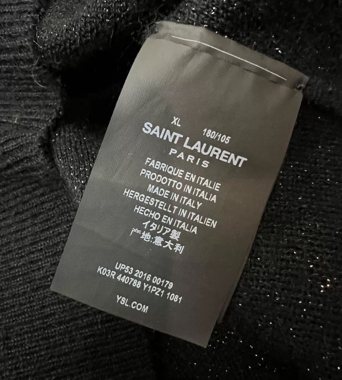 Saint Laurent Paris × Yves Saint Laurent Saint Laurent Paris SLP note wool sweater2412-Nextarrow Size US XL / EU 56 / 4 - 4 Thumbnail