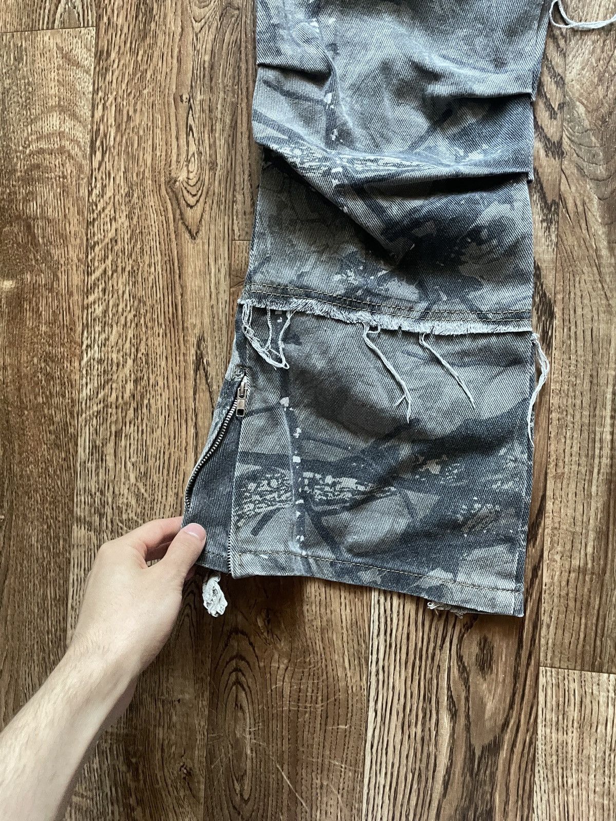 Other Vintage Y2K Parachute Pants Flared Jeans MOM Cargo 90s Size 34" / US 12 / IT 48 - 3 Thumbnail