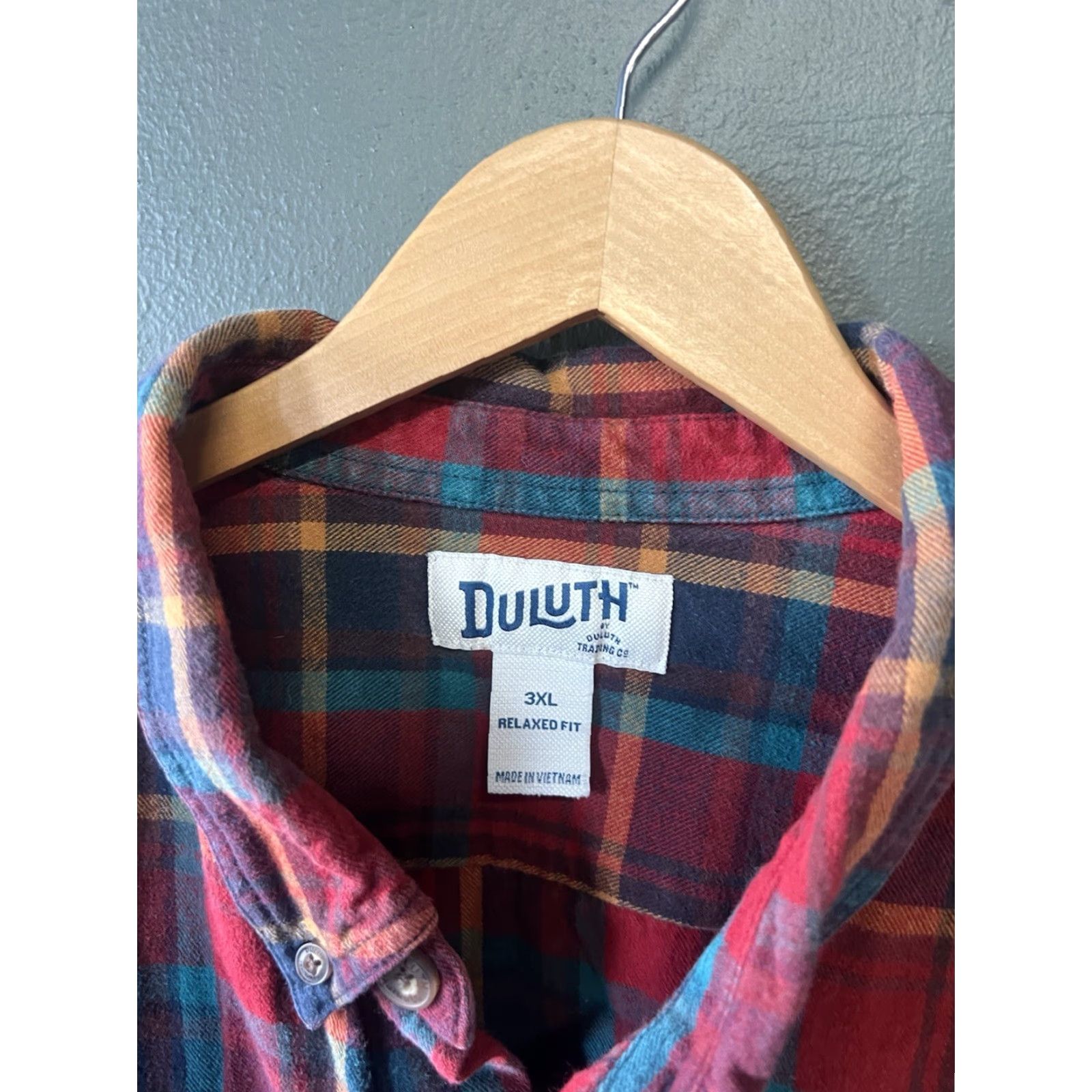 Vintage Duluth Trading Co. Mens Red Plaid Long Sleeve Button Up Flannel Shirt 3XL Regular Size Mens Size US XXL / EU 58 / 5 - 3 Thumbnail