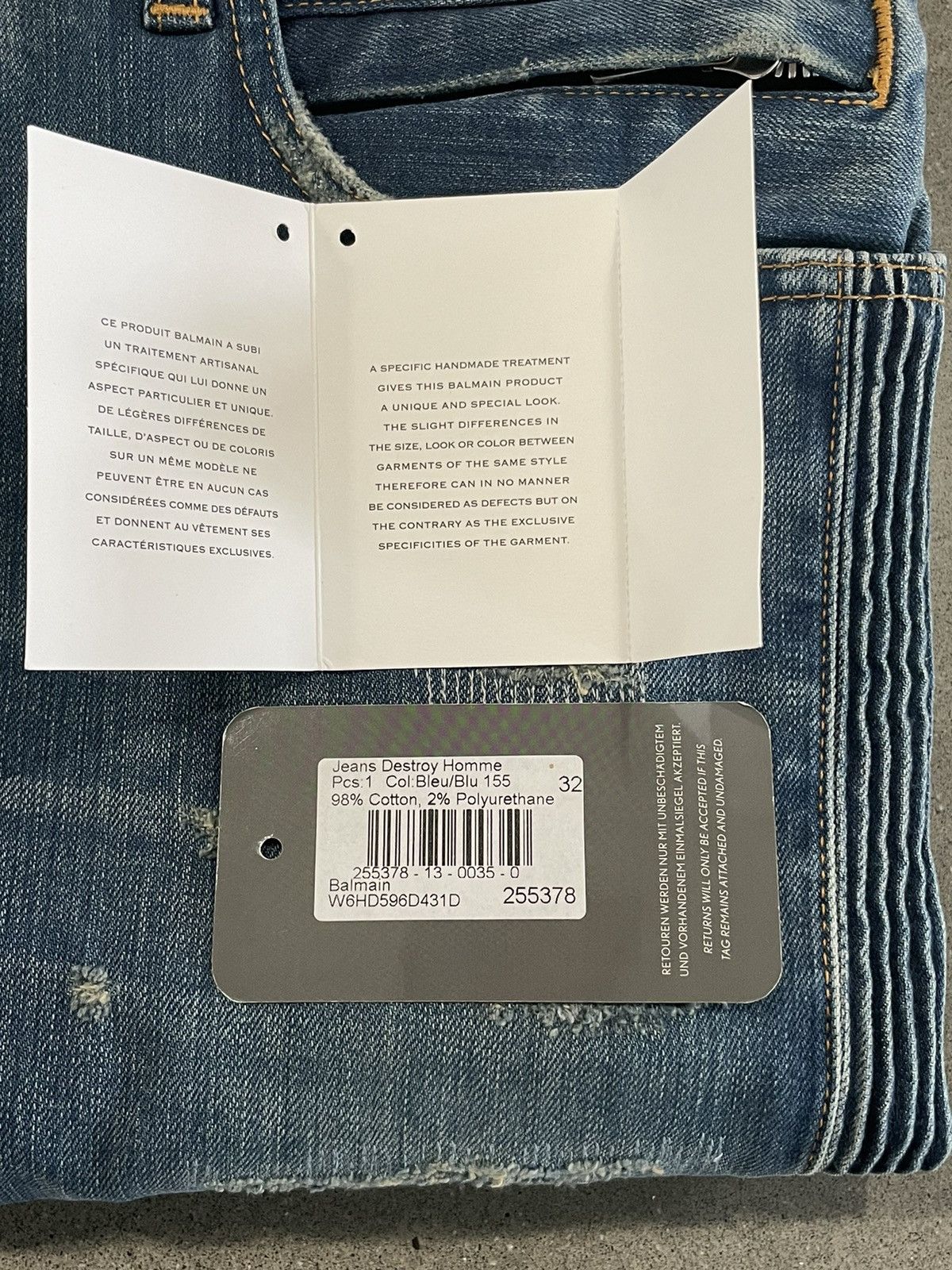Balmain VERY RARE: S/S 2018 Balmain Destroyed Homme Skinny Jeans Size US 32 / EU 48 - 12 Thumbnail