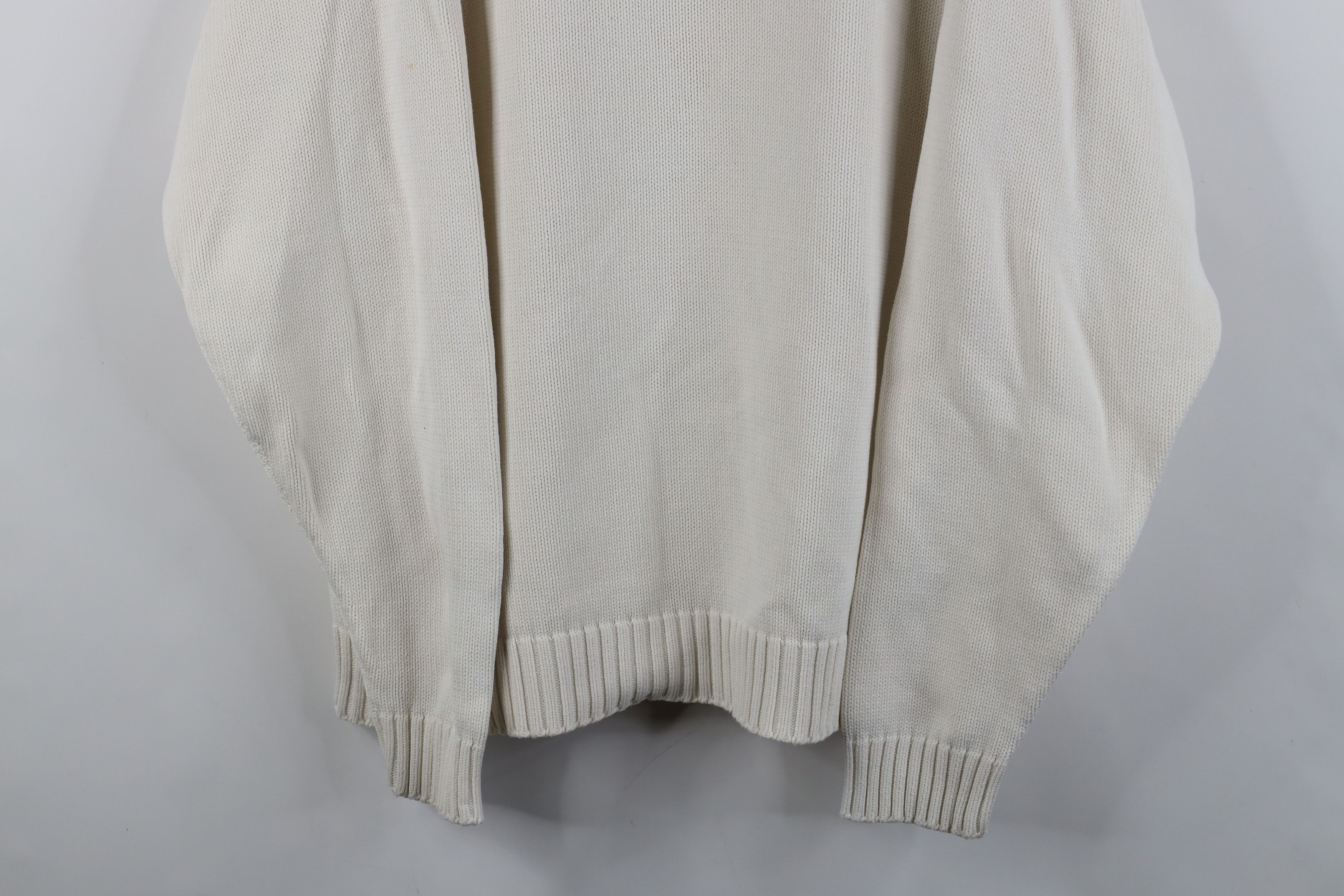 Eddie Bauer Vintage 90s Eddie Bauer Heavyweight Knit Sweater Off White Size US XL / EU 56 / 4 - 3 Thumbnail