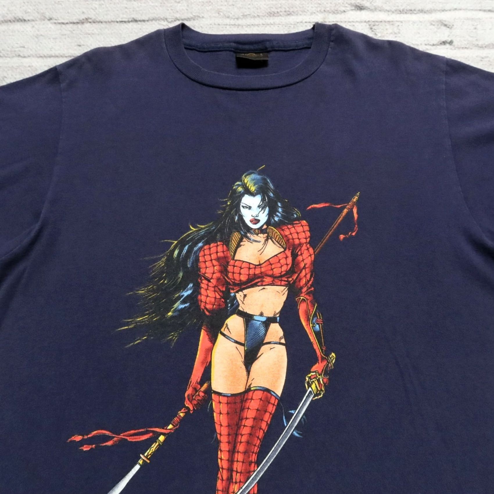 Changes Vintage Shi Lady Death Shirt Navy XL Mens X-Large 1997 Changes Shirt 90s Size US XL / EU 56 / 4 - 3 Thumbnail