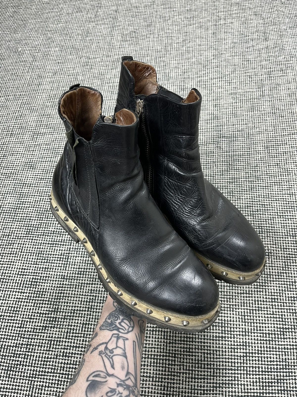 A.S.98 A.S. 98 studded Chelsea chunky boots avant garde Size US 8 / IT 38 - 1 Thumbnail
