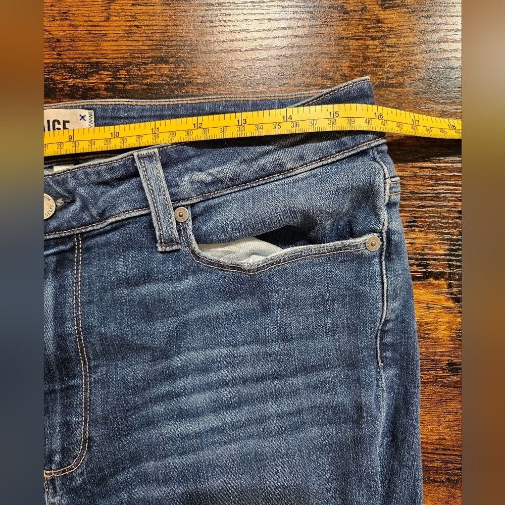 Paige Paige Jeans Hoxton Slim Crop Front Raw Hem 32/14 Size 32" / US 10 / IT 46 - 8 Thumbnail
