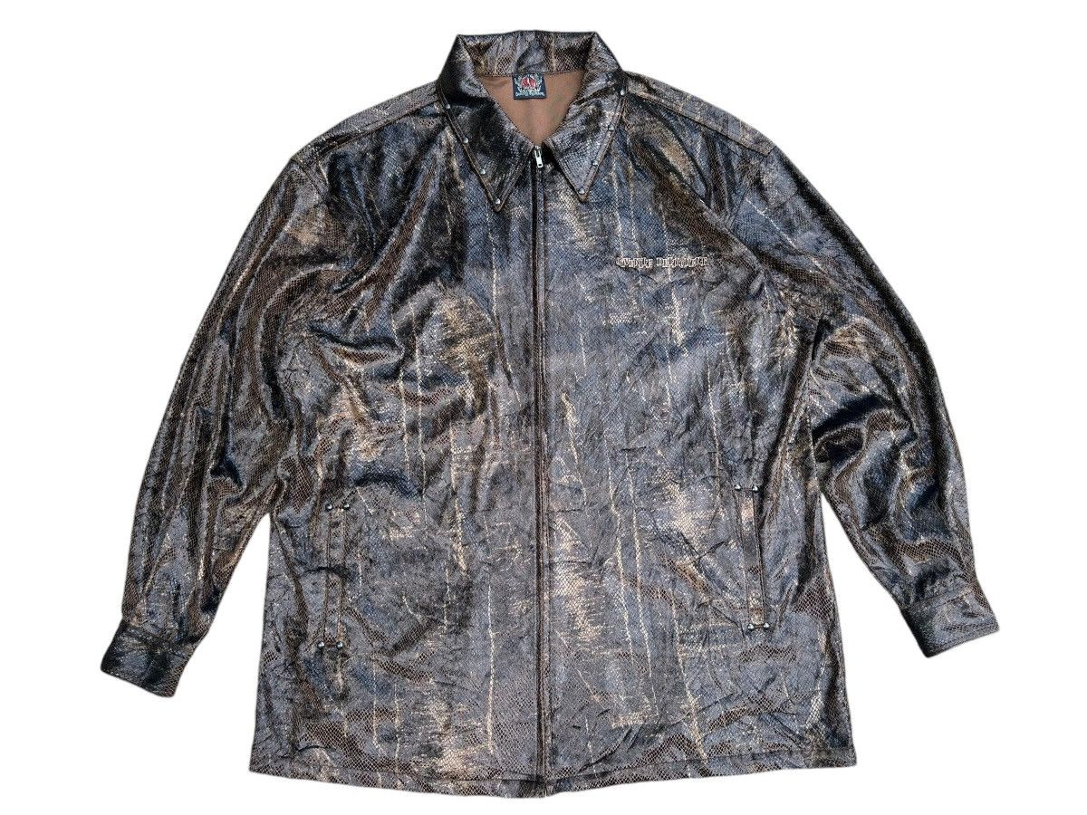 Le Grande Bleu (L.G.B.) Vtg🔥Juvenile Delinquent Genuine Python Zipper Jacket Size US XXL / EU 58 / 5 - 2 Thumbnail