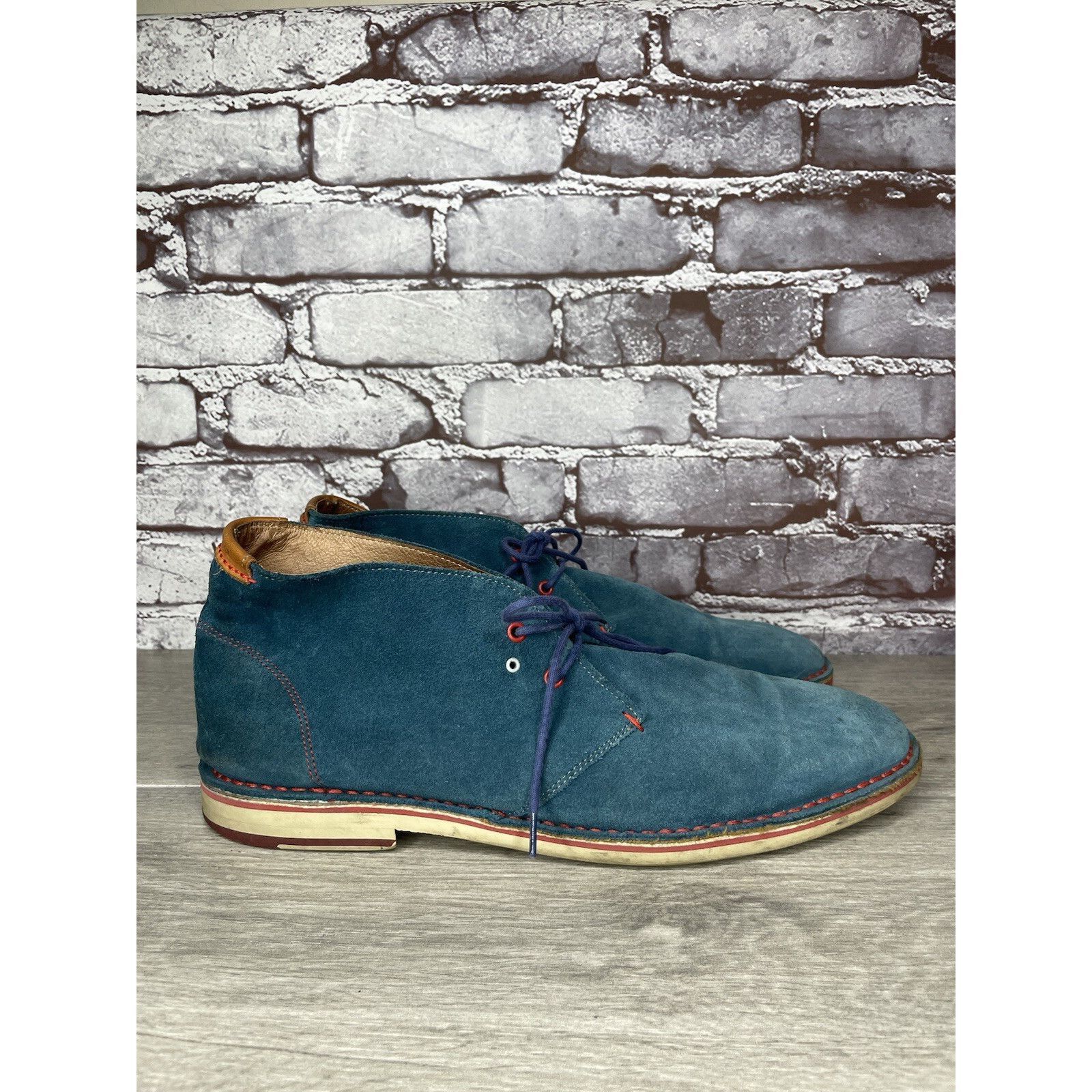 Ted Baker Ted Baker London Blue Suede Leather Lace Ankle Chukka Boots Size US 11 / EU 44 - 19 Thumbnail