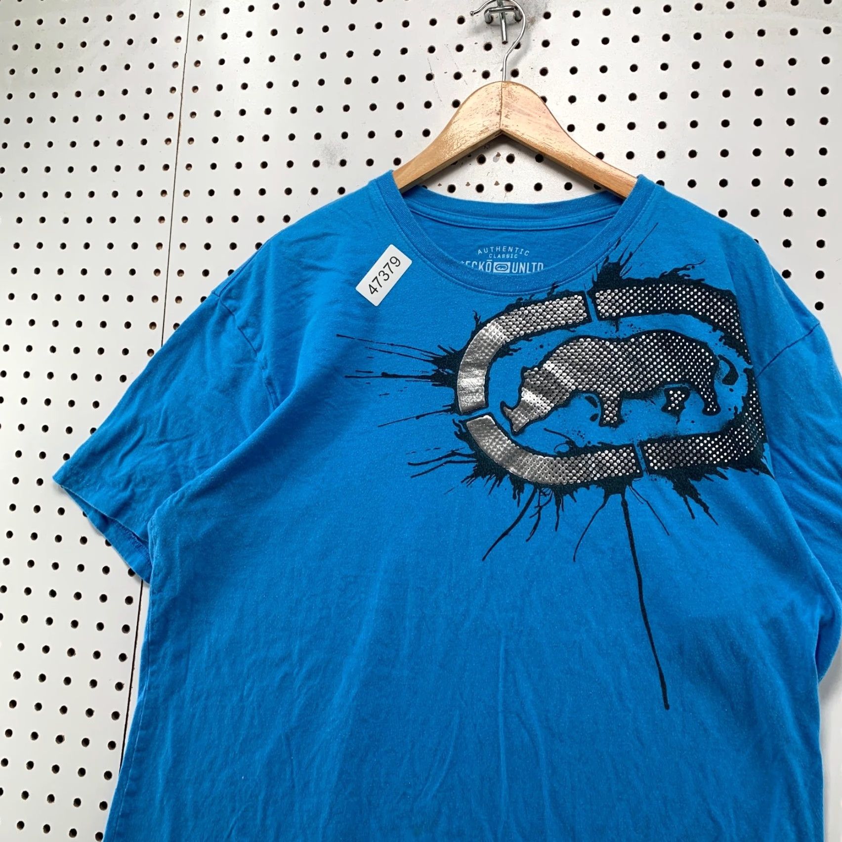 Ecko Unltd. VINTAGE Ecko Unltd T-Shirt Mens 2XL Blue Hip Hop Rhino Grafitti Graphic Print Short Sleeve Crew Neck Shirt Mens Hip Hop 2000s Size US XXL / EU 58 / 5 - 6 Thumbnail