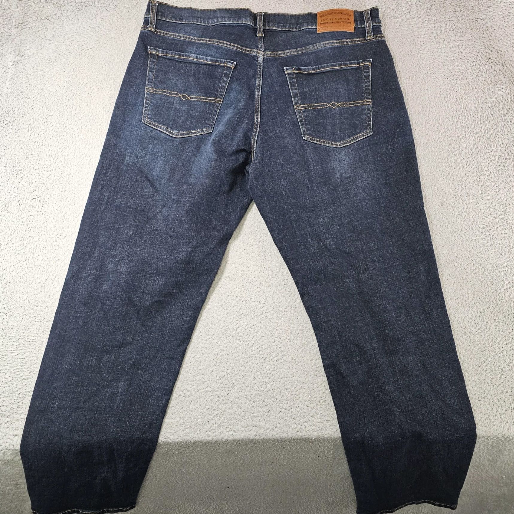 Lucky Brand Lucky Brand Jeans 221 Straight Mens 38x30 Regular Fit Blue Medium Wash Stretch Denim Size US 38 / EU 54 - 6 Thumbnail