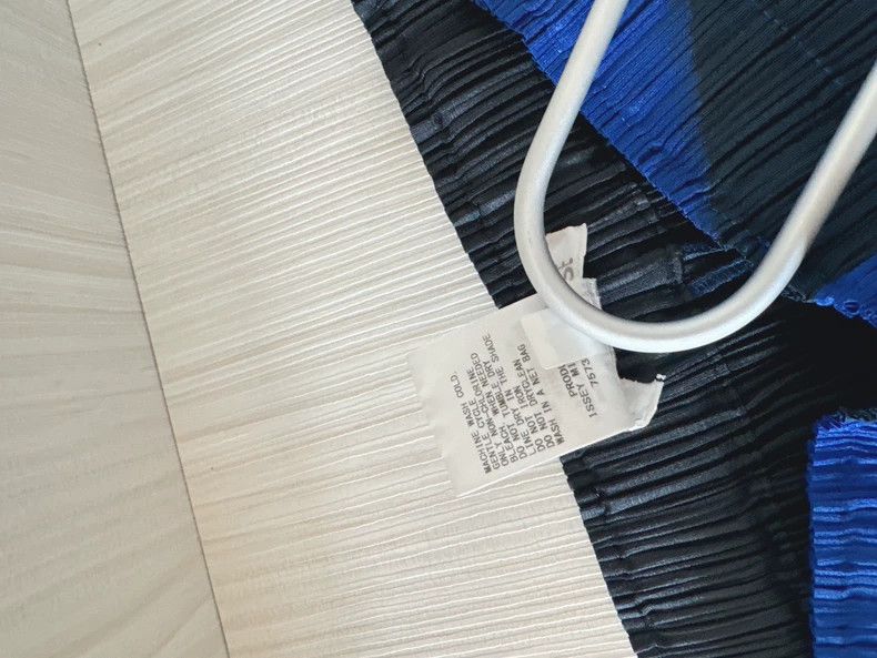 Issey Miyake Issey Miyake size:3 Blue ink-wash pleated wide pants Size 23" - 5 Thumbnail