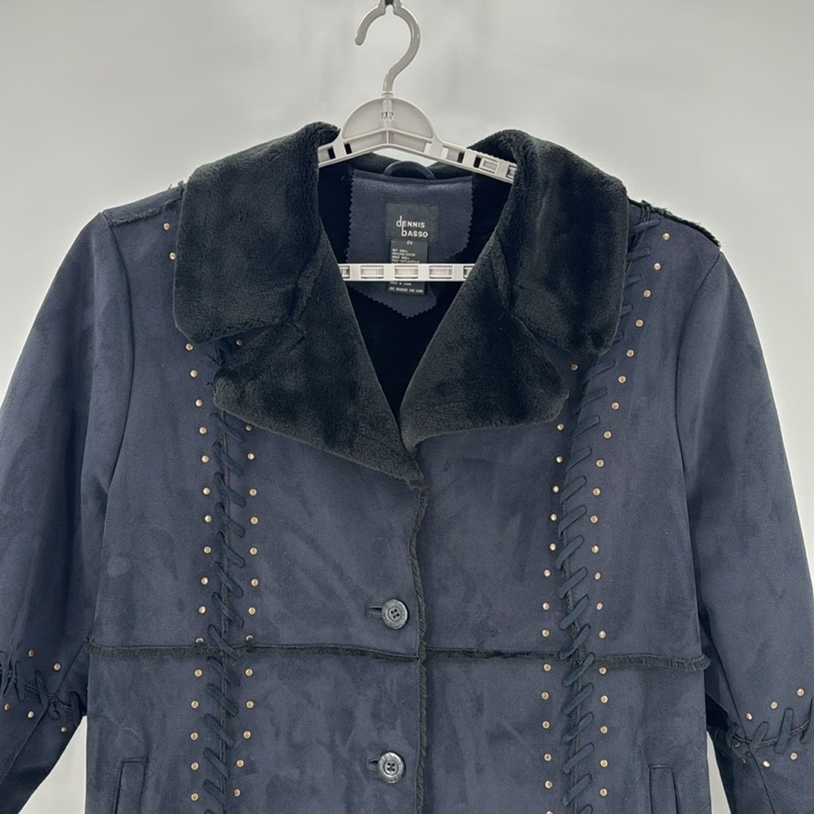Vintage Dennis Basso 90s Faux Suede faux Suede Western coat size 2XL Size XXL / US 16-18 / IT 52-54 - 3 Thumbnail