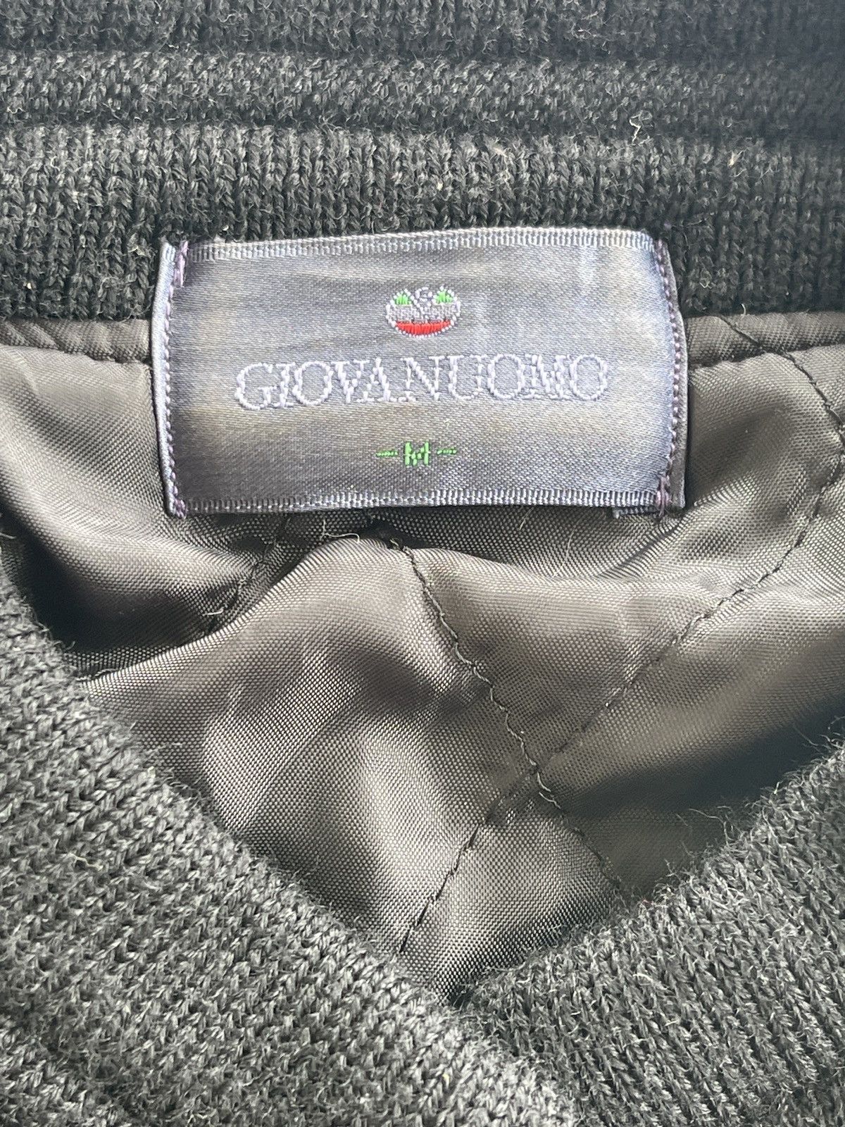 Vintage Giovan Uomo Wool Quilted Bomber Jacket Size US M / EU 48-50 / 2 - 7 Thumbnail