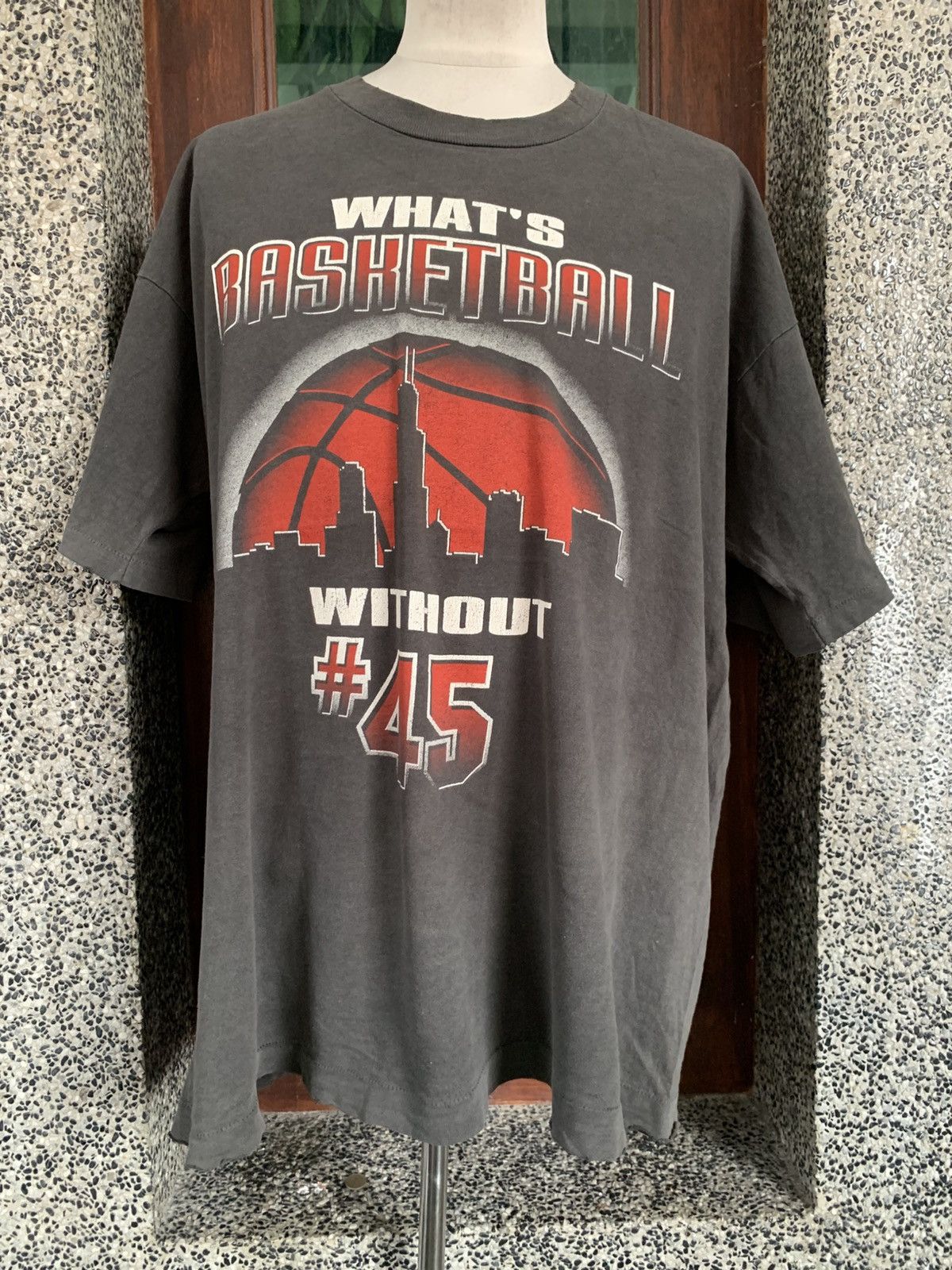 NBA × Salem Sportswear × Vintage Vintage 90s Whats Basketball Without #45 Jordan Bulls Tees Size US XL / EU 56 / 4 - 1 Thumbnail