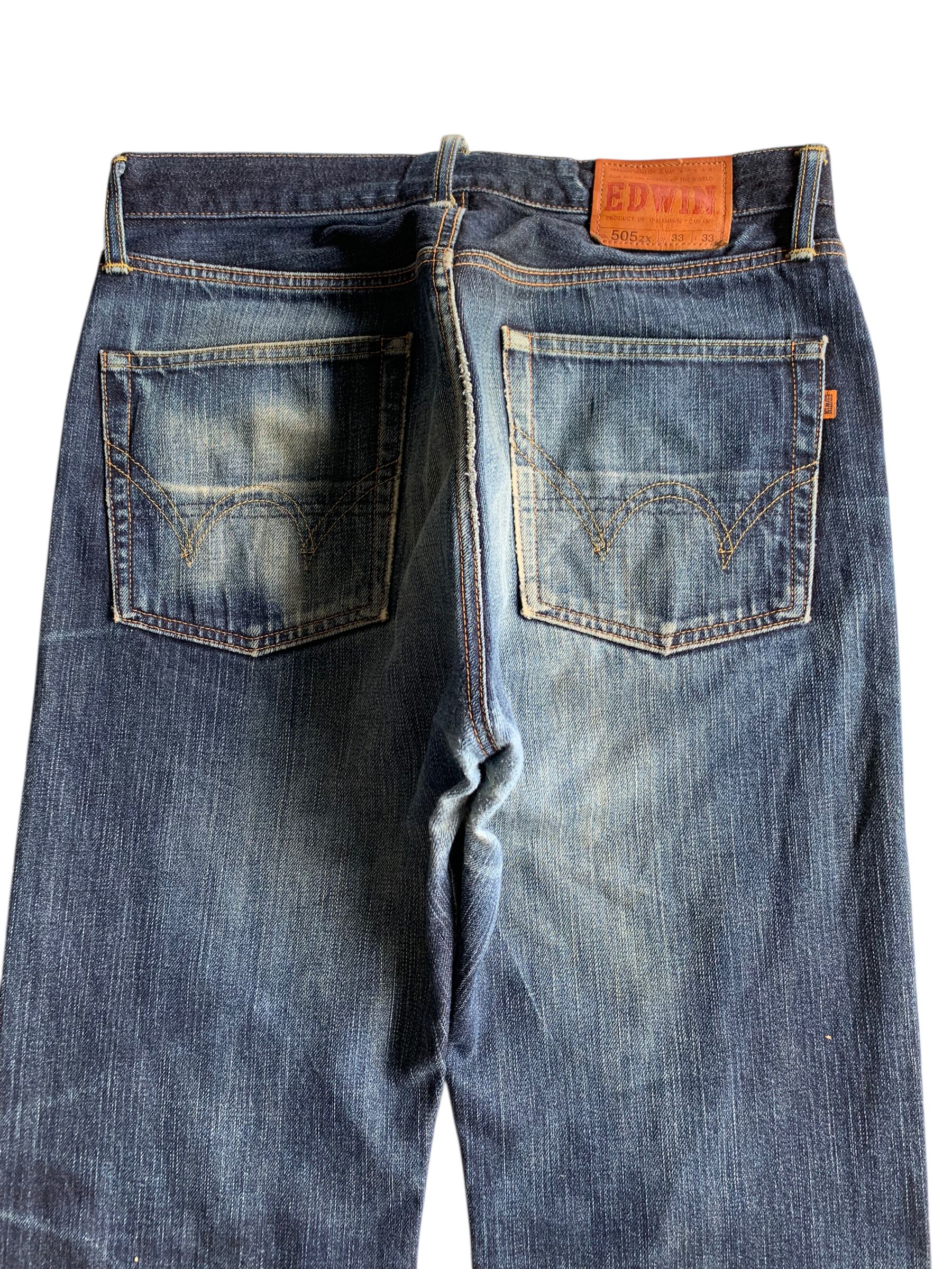Kapital EDWIN SELVEDGE 505zx FADED &RUSTY DISTRESSED DENIM Size US 33 - 10 Thumbnail