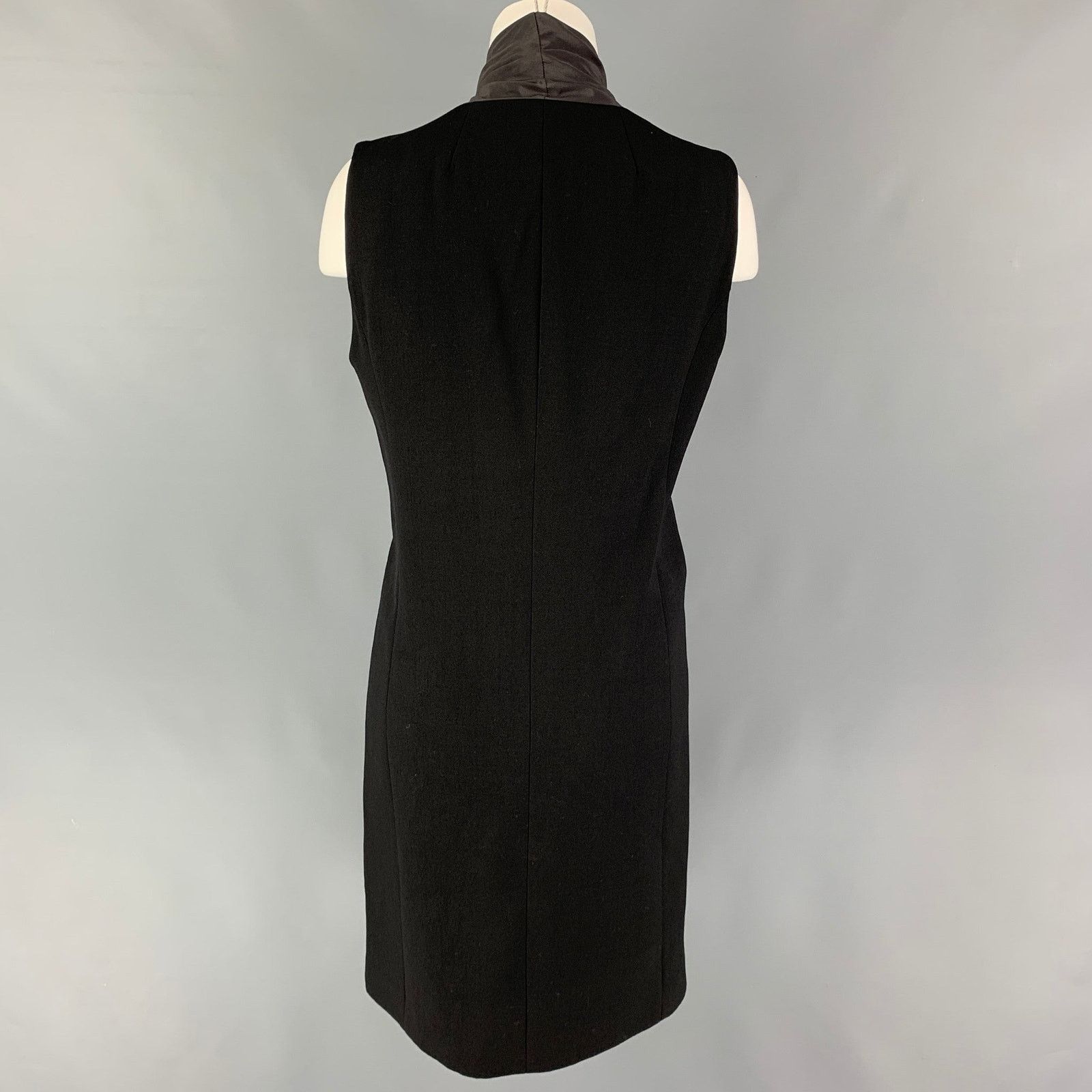 Other LUTZ HUELLE Size 4 Black Charcoal Wool Sleeveless Dress Size 27" / US 4 / IT 40 - 3 Thumbnail