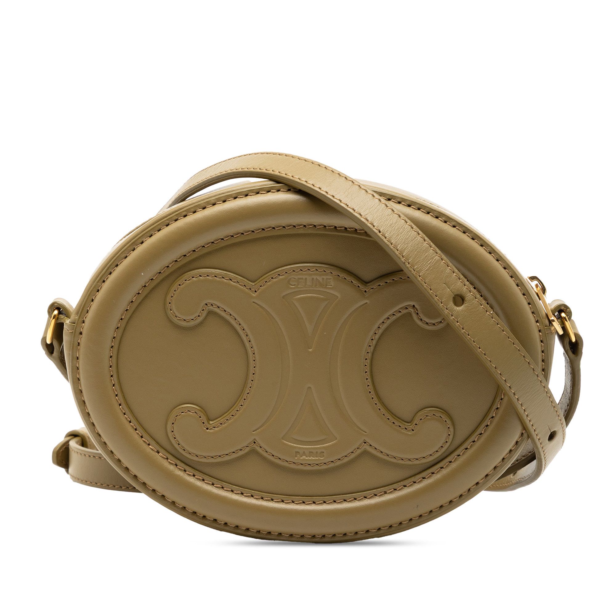 Celine Celine Small Calfskin Cuir Triomphe Oval Crossbody Size ONE SIZE - 1 Thumbnail