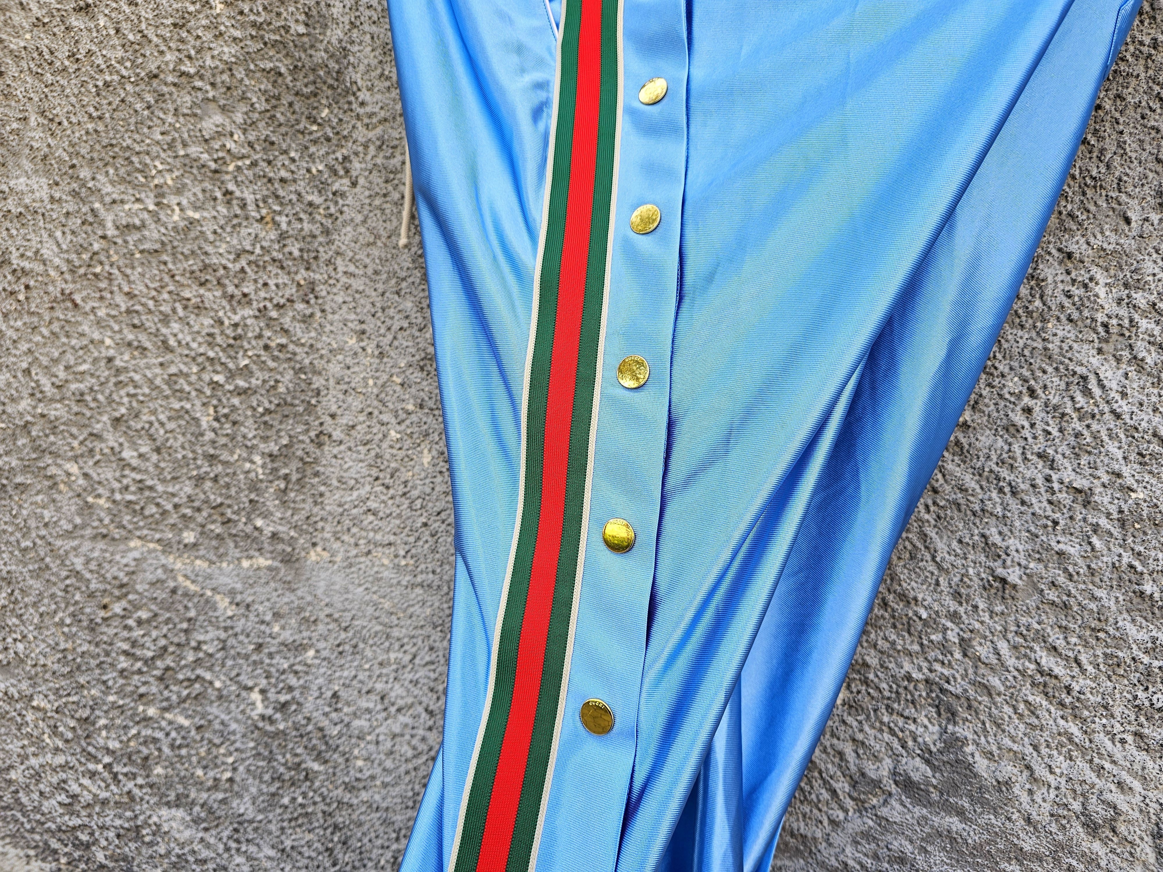 Gucci $1650 GUCCI Web Shiny Striped-Panel Tapered Trousers Pants Size US 34 / EU 50 - 10 Thumbnail