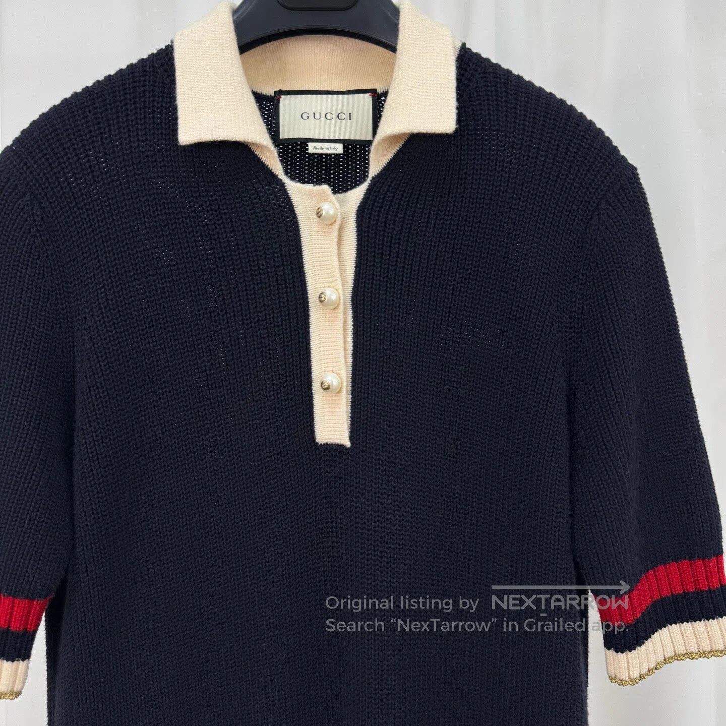 Gucci Guicci Wool Pearl Button Knit Dress| Size S / US 4 / IT 40 - 3 Thumbnail