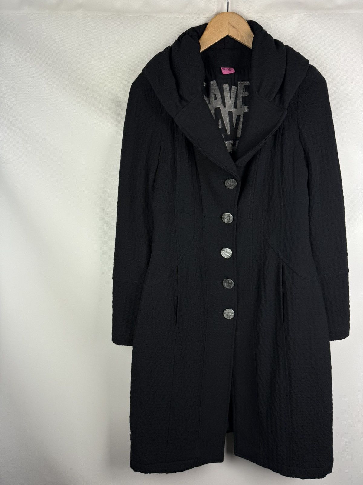 Designer Save The Queen Ladies Wool Blend Long Coat Jacket Size S Size S / US 4 / IT 40 - 2 Thumbnail