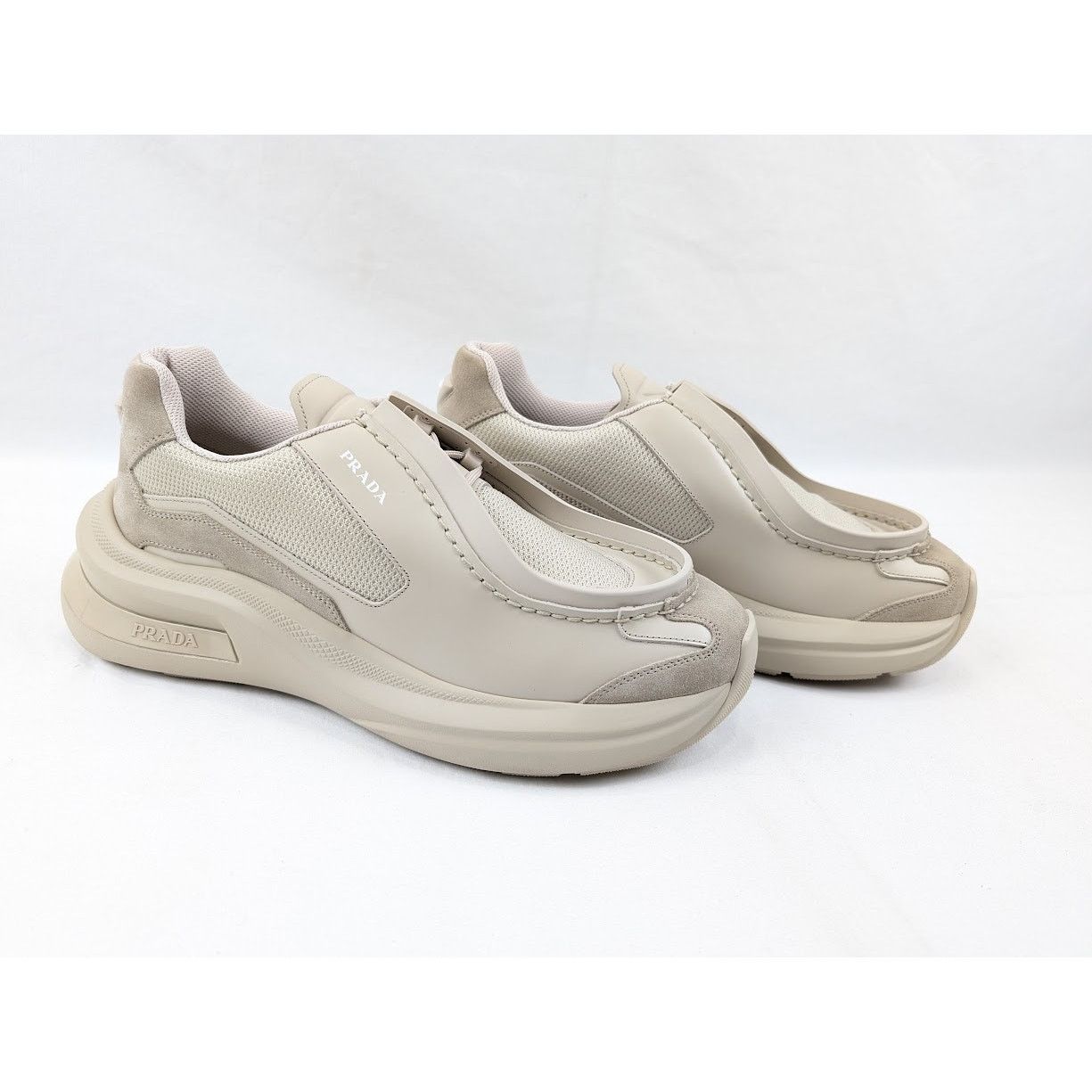 Prada o1rshd1 Spaz Rois Bike Sneakers in Deserto Size US 11 / EU 44 - 11 Thumbnail