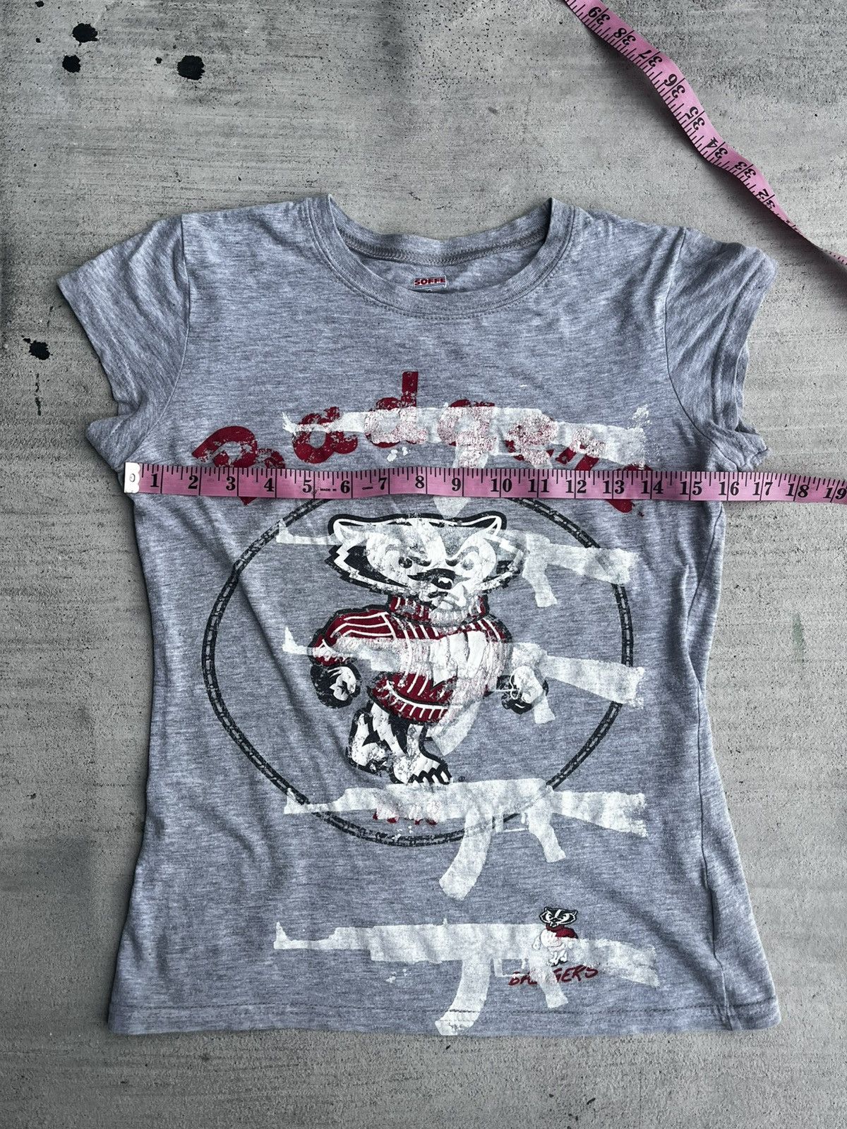 Other Y2K Soffe Badgers Tee – Distressed/Worn Graphic (Size S) Size S / US 4 / IT 40 - 4 Thumbnail