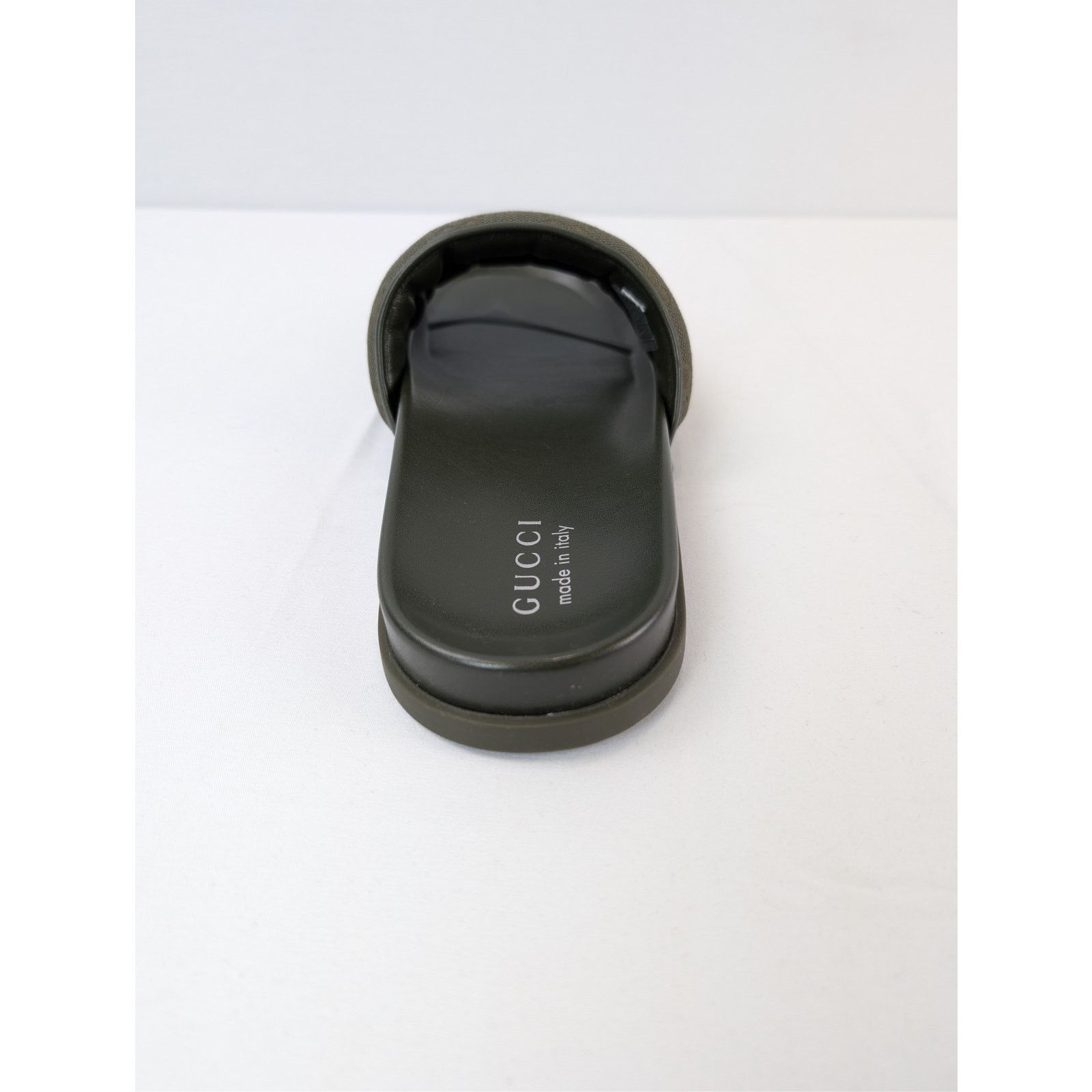 Gucci o1rshd1 Men's Padded mules with GG pattern Slippers in Olive Size US 9.5 / EU 42-43 - 13 Thumbnail