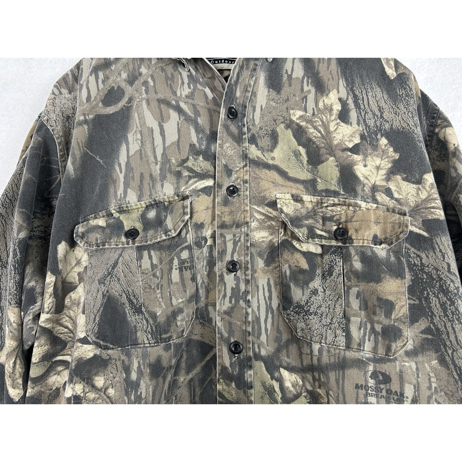 Jerzees VTG Jerzees Mossy Oak Button Up Shirt Long Sleece M Camo USA Size US M / EU 48-50 / 2 - 2 Thumbnail