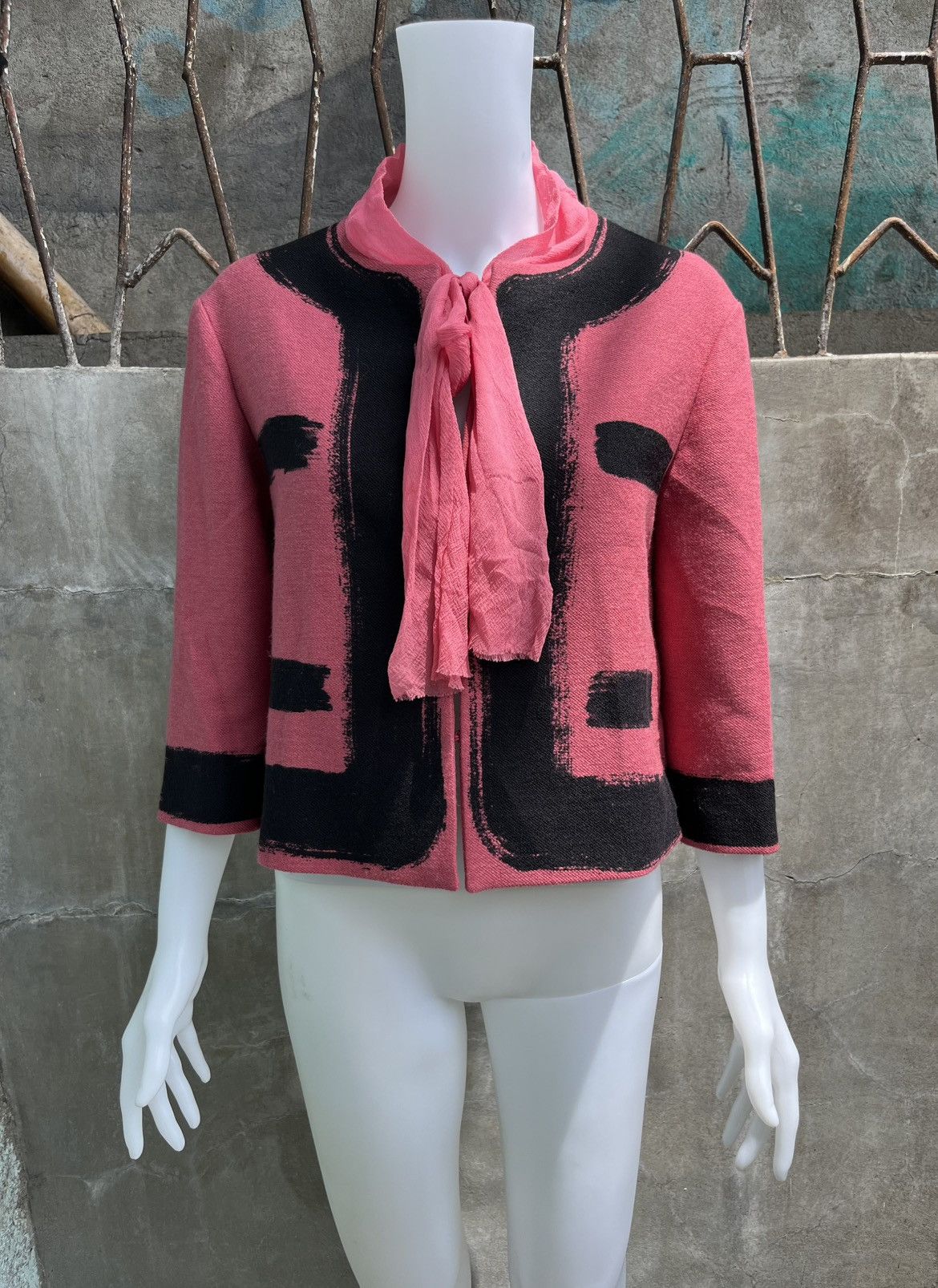 Moschino Crepe Scarf Wool Blouse Size M / US 6-8 / IT 42-44 - 1 Thumbnail