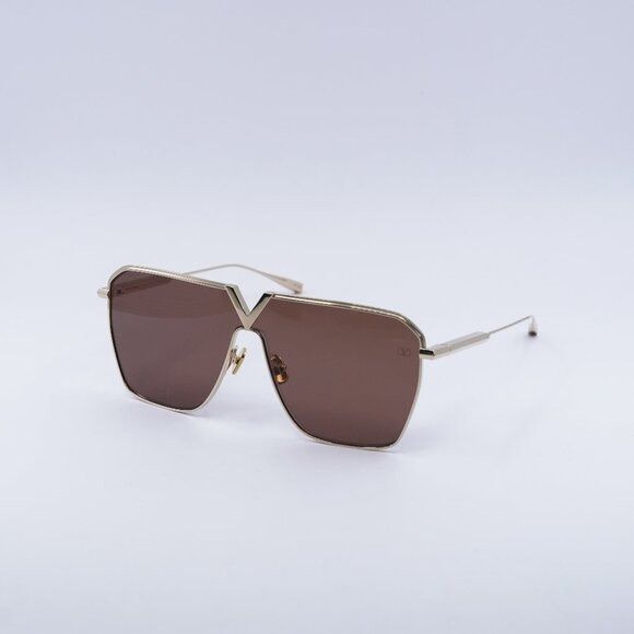 Valentino Valentino V-GOLDSHIELD VLS-137B Sunglasses Light Gold Shield Size ONE SIZE - 1 Thumbnail