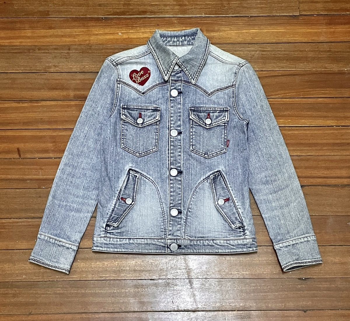 Hysteric Glamour × Japanese Brand × Vintage Very Rare Vintage Brand Hysteric Glamour Denim Jacket 1990s Size US M / EU 48-50 / 2 - 1 Thumbnail
