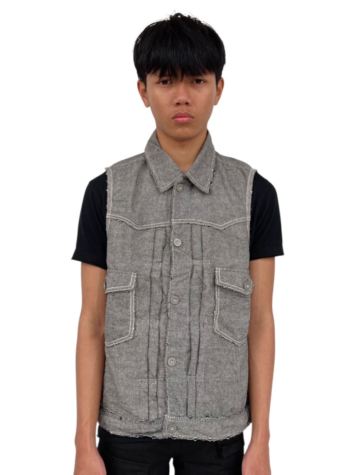 If Six Was Nine 2000s G.O.A - Western Sleeveless Vest Size US M / EU 48-50 / 2 - 3 Thumbnail