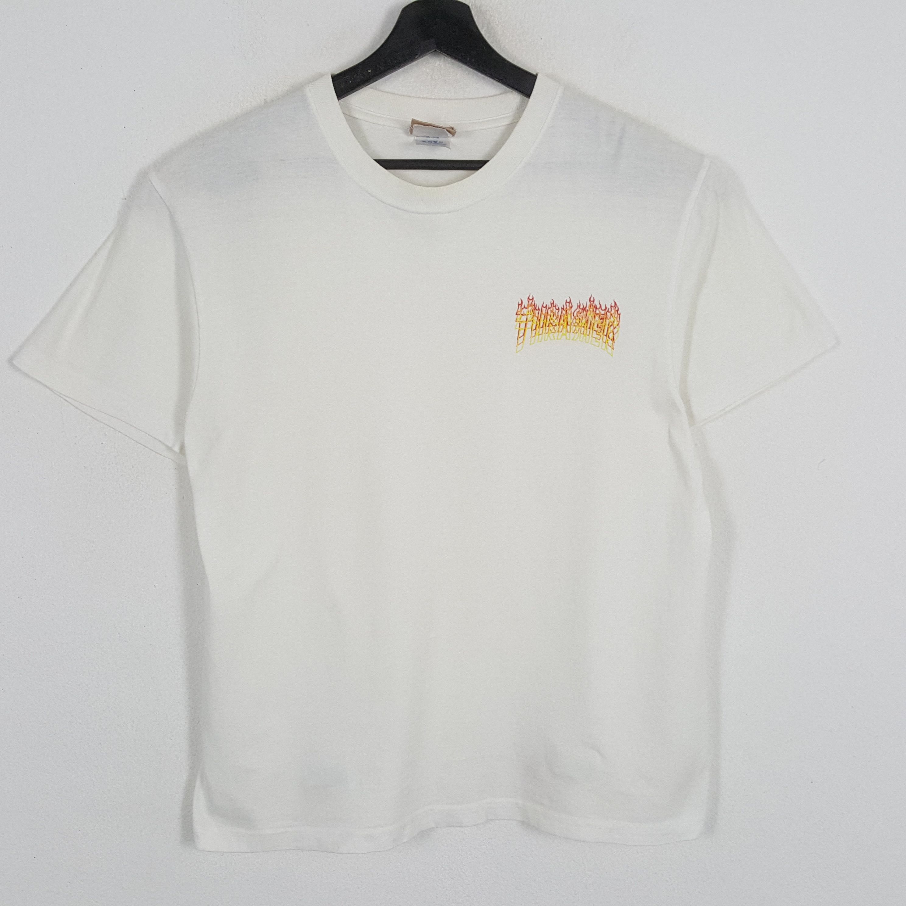 Thrasher × Vintage THRASHER Flames Design Skateboard Streetwear Style Tshirt Size US L / EU 52-54 / 3 - 1 Thumbnail