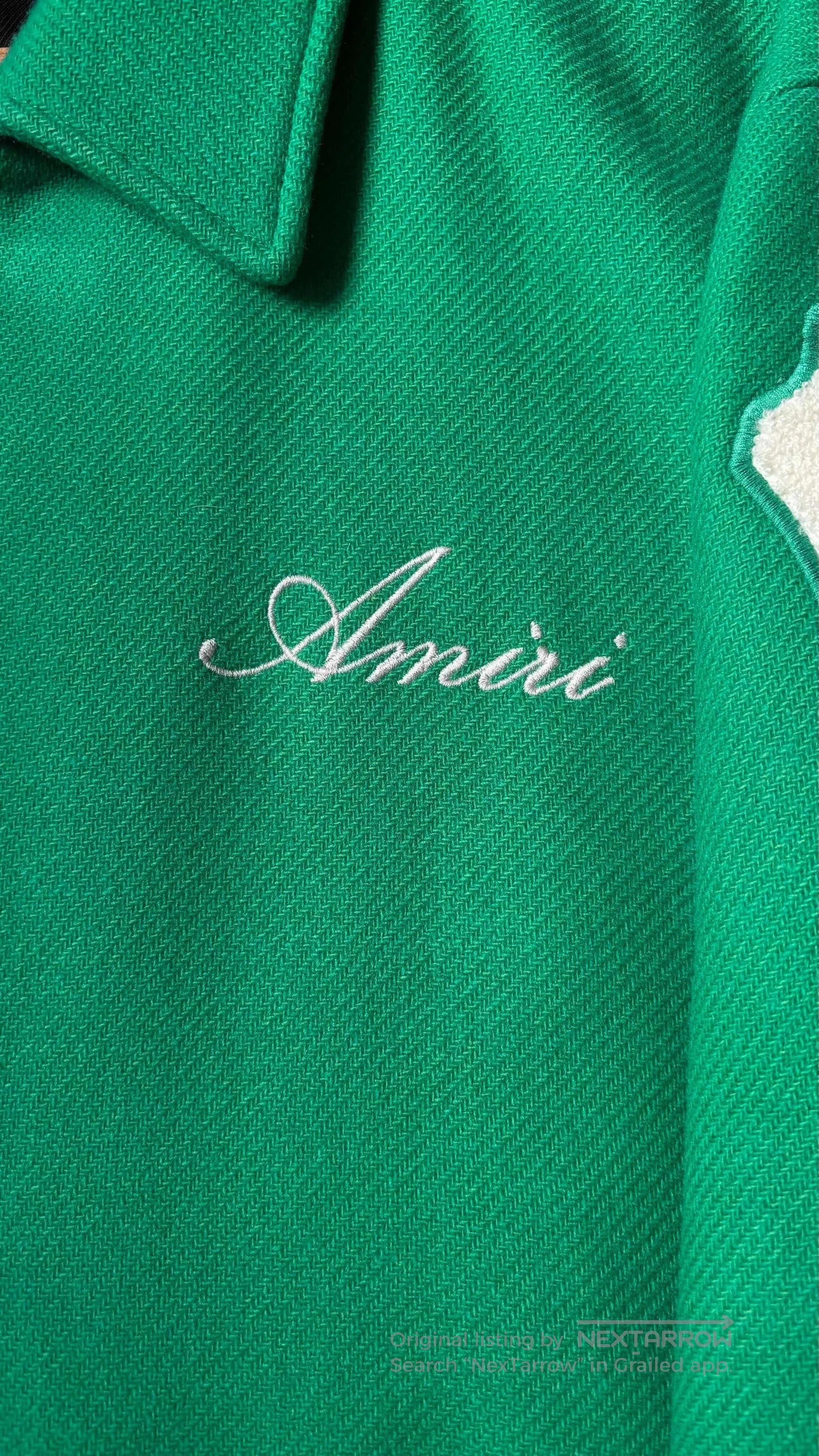 Amiri Amiri Bones Varsity Jacket Green . Size US M / EU 48-50 / 2 - 9 Thumbnail