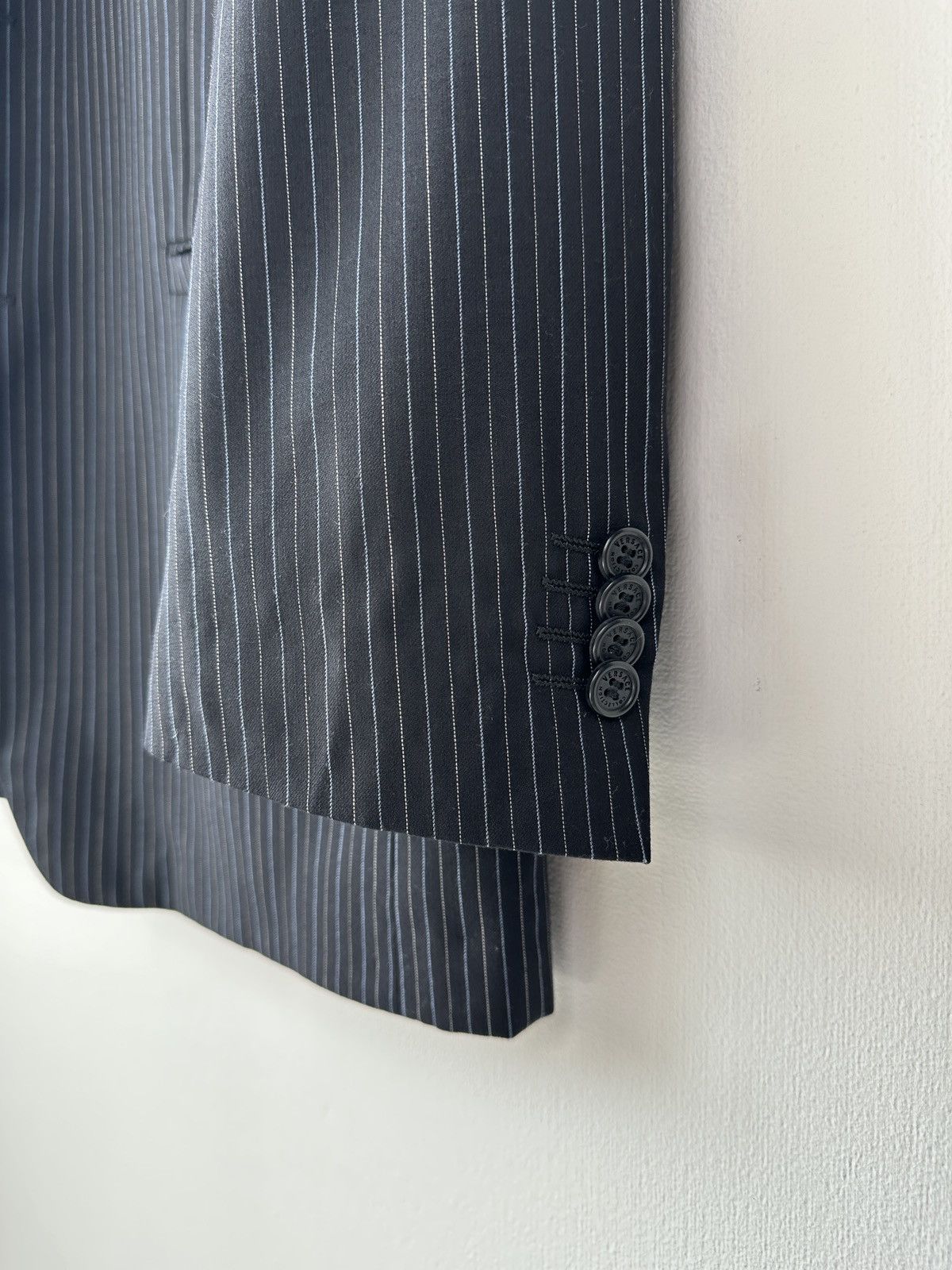Versace VERSACE COLLECTION Super 100’S Wool Pinstripe Blazer Jacket Size 44R - 10 Thumbnail