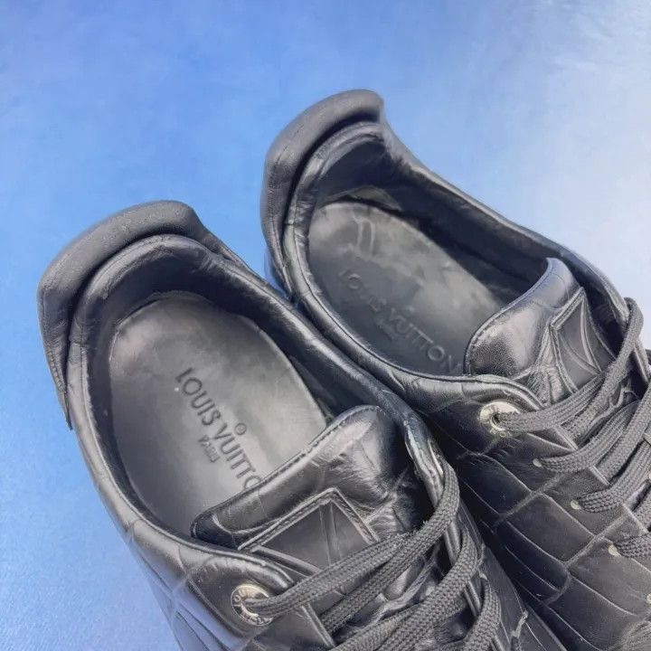 Louis Vuitton Louis Vuitton Black Leather Low-Top Sneakers -2508 Size US 9 / EU 42 - 8 Thumbnail