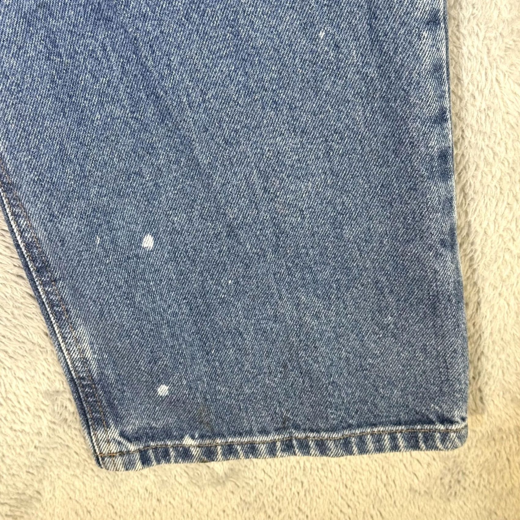 Carhartt Carhartt Jeans Mens 38x32 Blue Relaxed Fit Work Jeans Denim Pants 38x32 Mens Blue Carhartt 382-83 5-Pocket Workwear Size US 38 / EU 54 - 3 Thumbnail