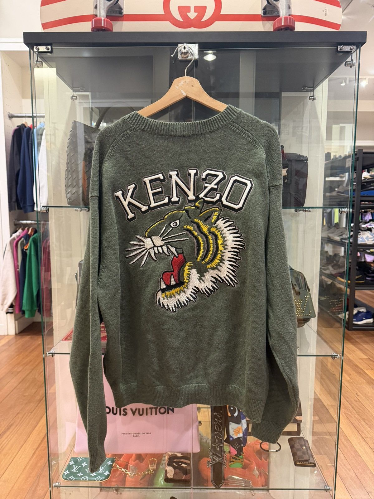 Kenzo Kenzo Tiger Embroidered Cardigan Size US XL / EU 56 / 4 - 2 Thumbnail