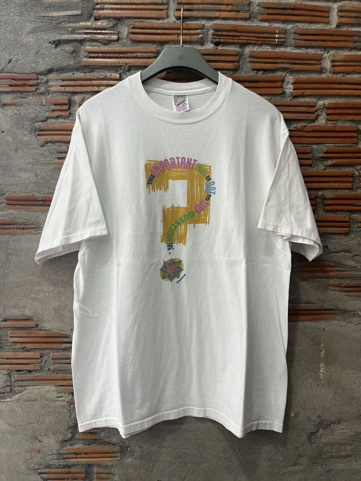 Arts & Science Vintage EINSTEIN The IMPORTANT thing is not to stop ? 90’s Size US XL / EU 56 / 4 - 2 Thumbnail