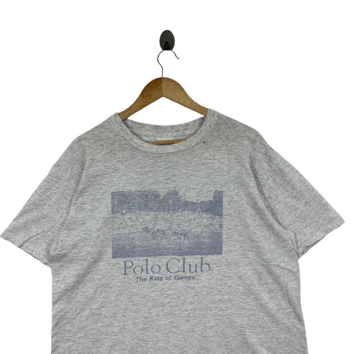 Vintage Vintage 90s POLO CLUB The King Of Games USA Tshirt Size US L / EU 52-54 / 3 - 2 Thumbnail